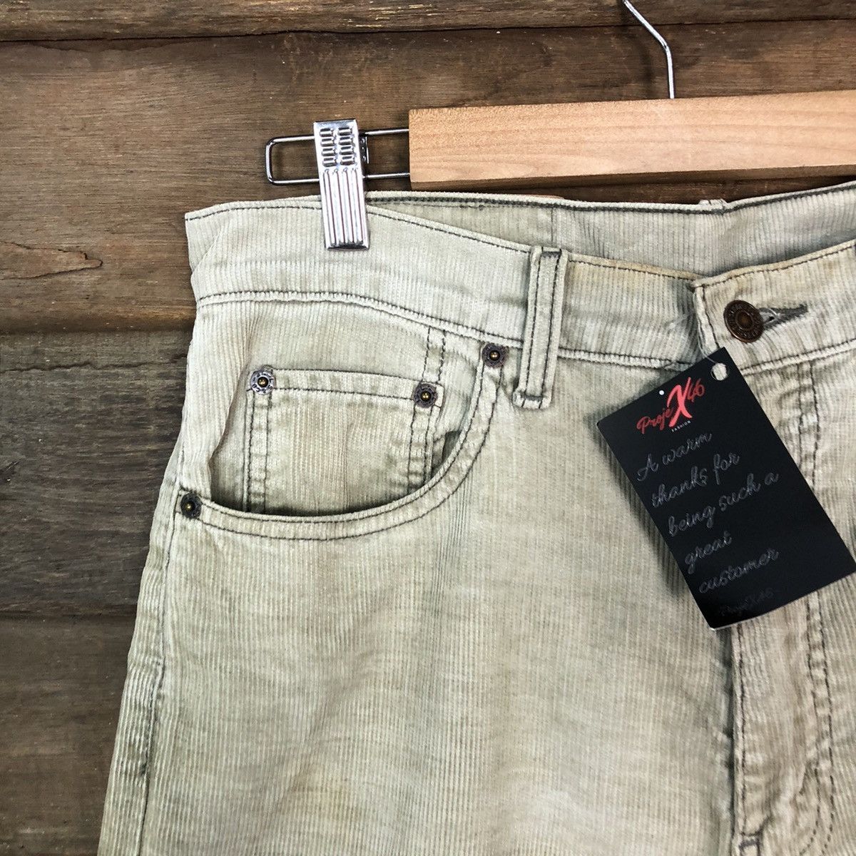 Levi's Levis Grey Corduroy vintage Pants #4653 Size US 30 / EU 46 - 4 Thumbnail
