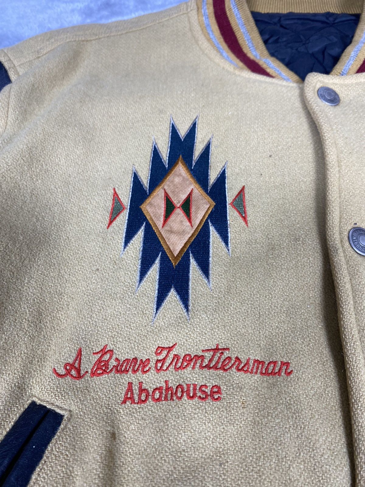 ABAHOUSE Vintage Abahouse Varsity Leather Jacket. J057 Size US L / EU 52-54 / 3 - 11 Thumbnail