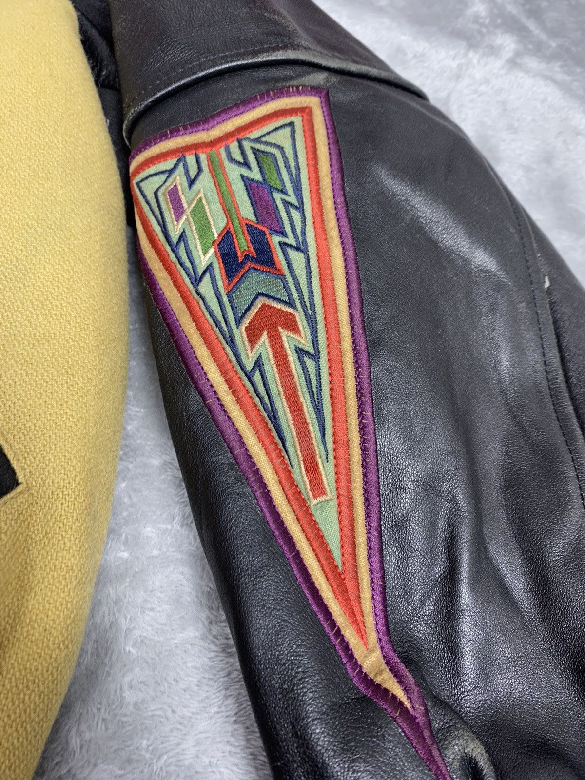 ABAHOUSE Vintage Abahouse Varsity Leather Jacket. J057 Size US L / EU 52-54 / 3 - 4 Thumbnail
