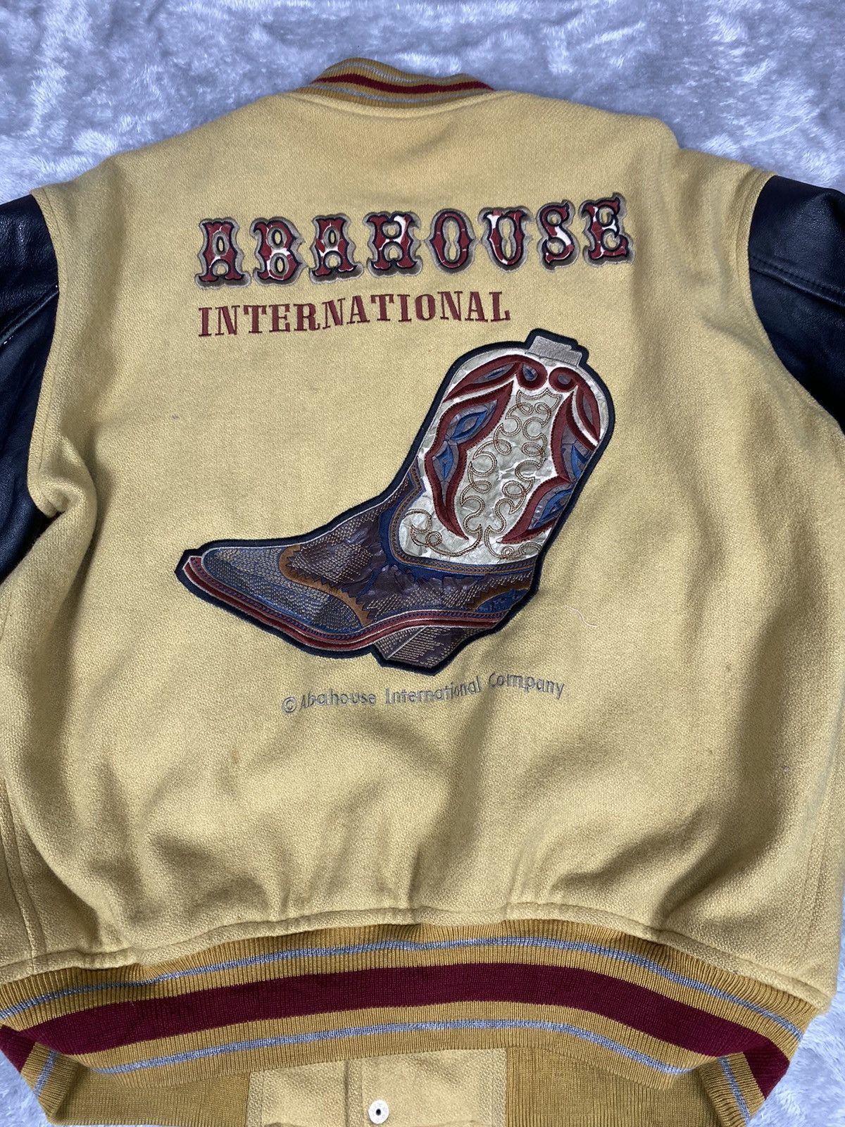 ABAHOUSE Vintage Abahouse Varsity Leather Jacket. J057 Size US L / EU 52-54 / 3 - 15 Thumbnail
