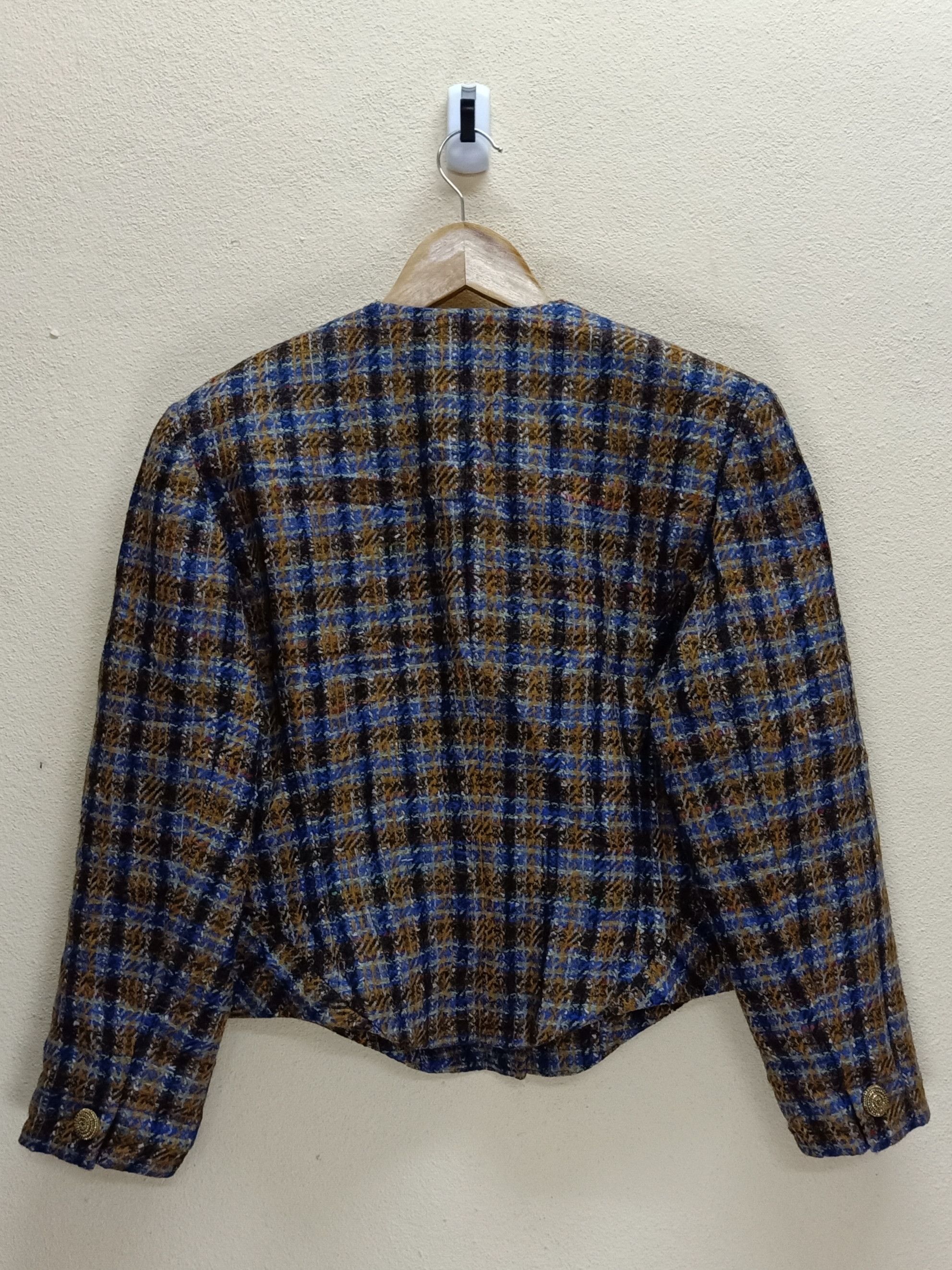 Pierre Balmain 80s PIERRE BALMAIN Vintage Tweed Wool French Made Blazer Size M / US 6-8 / IT 42-44 - 3 Thumbnail