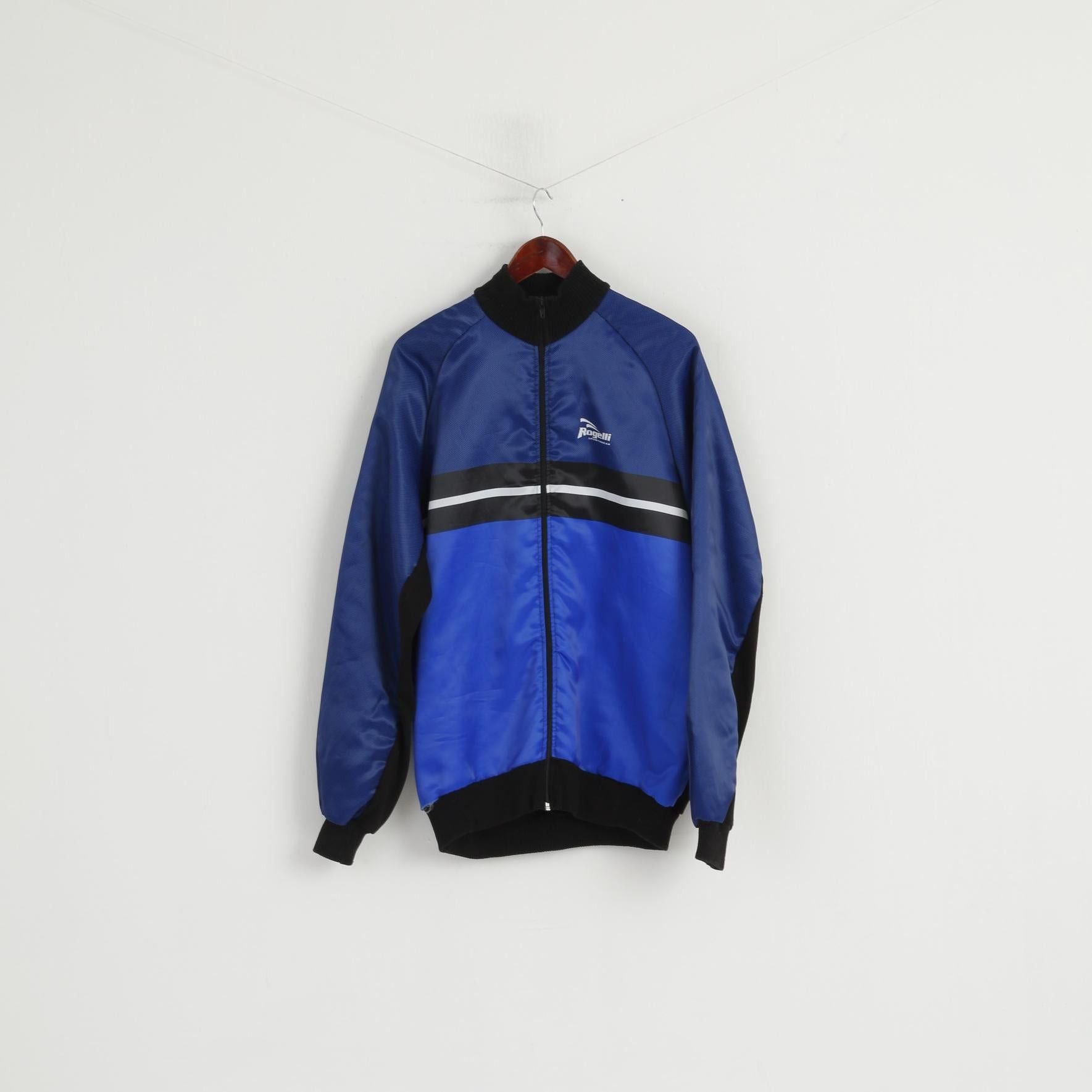 Vintage Rogelli Sportswear Men L Cycling Jacket Blue Bike 5449 Size US L / EU 52-54 / 3 - 1 Thumbnail