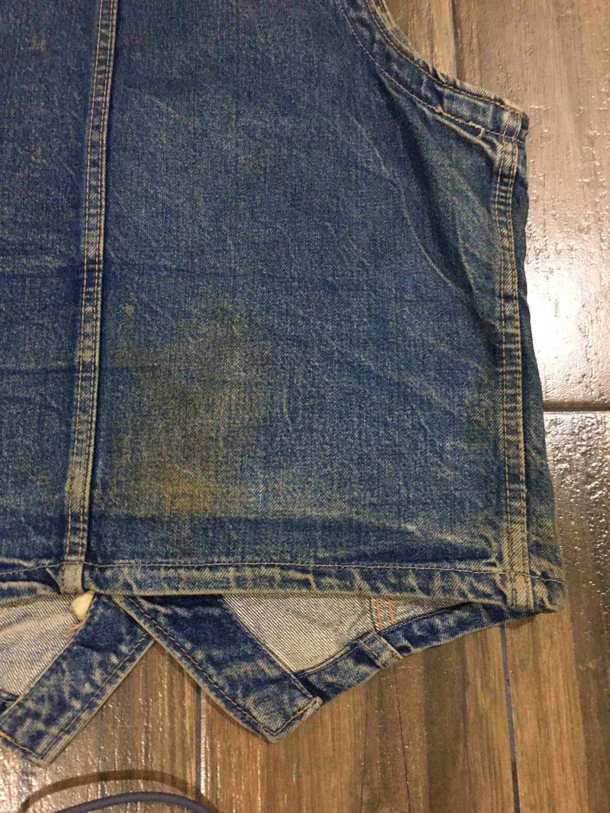 Big John × Vintage Vintage Bong John Thrashed Denim Vest Size US M / EU 48-50 / 2 - 10 Thumbnail
