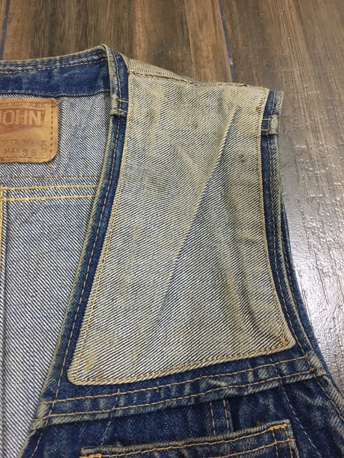 Big John × Vintage Vintage Bong John Thrashed Denim Vest Size US M / EU 48-50 / 2 - 5 Thumbnail