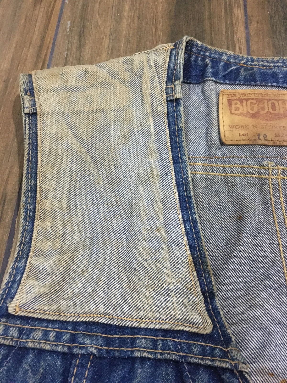 Big John × Vintage Vintage Bong John Thrashed Denim Vest Size US M / EU 48-50 / 2 - 4 Thumbnail