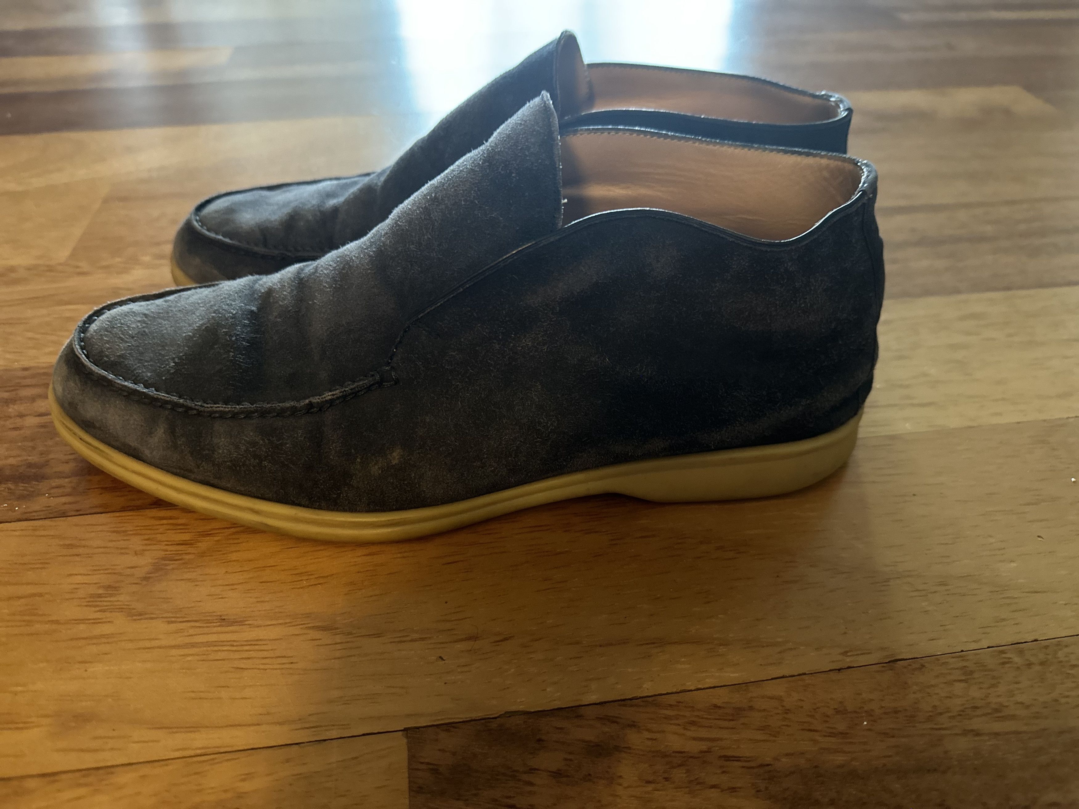 Loro Piana Loro Piana Men’s Blue Leather Slide-Ons Size US 9 / EU 42 - 6 Thumbnail