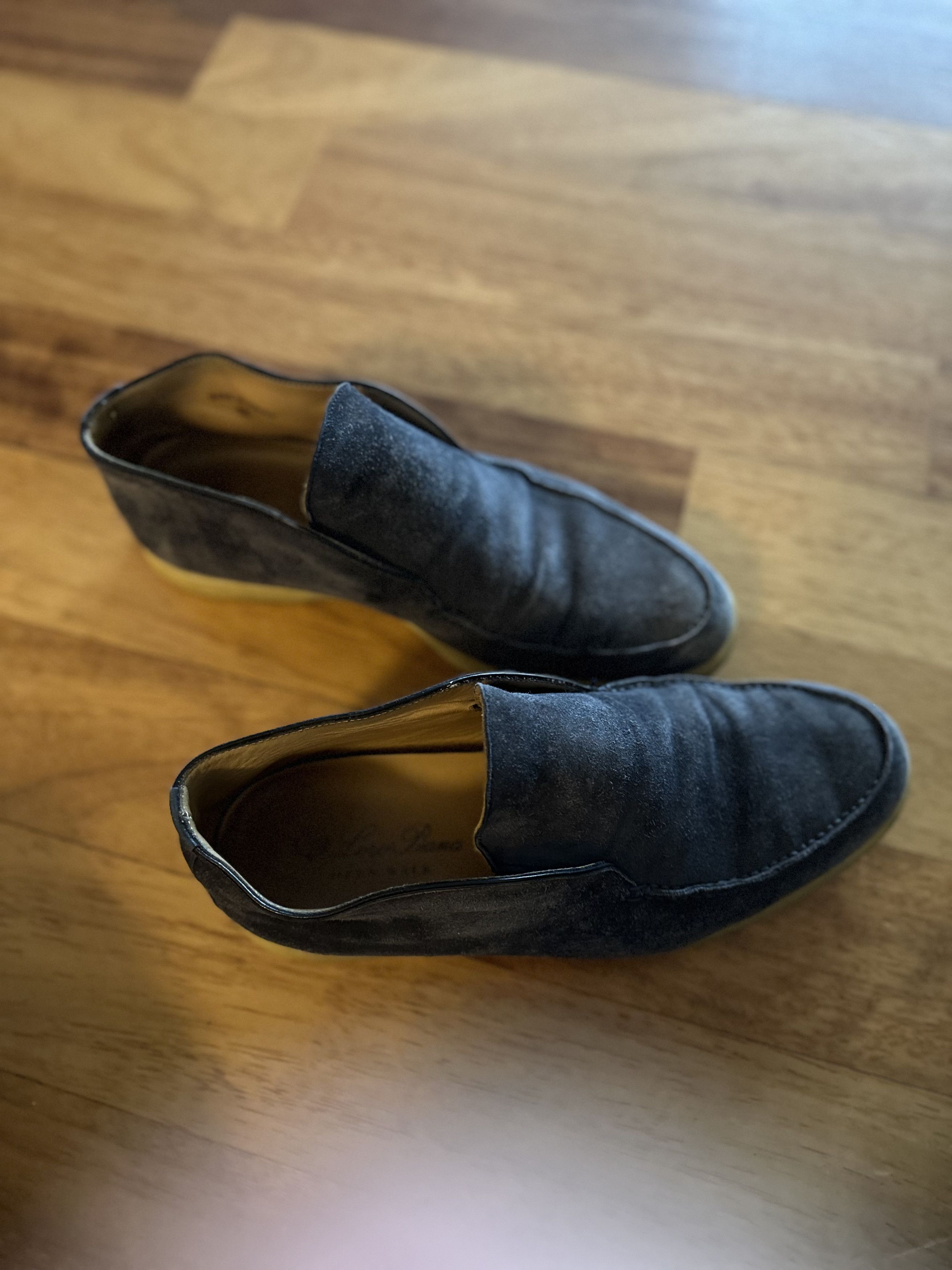 Loro Piana Loro Piana Men’s Blue Leather Slide-Ons Size US 9 / EU 42 - 1 Thumbnail