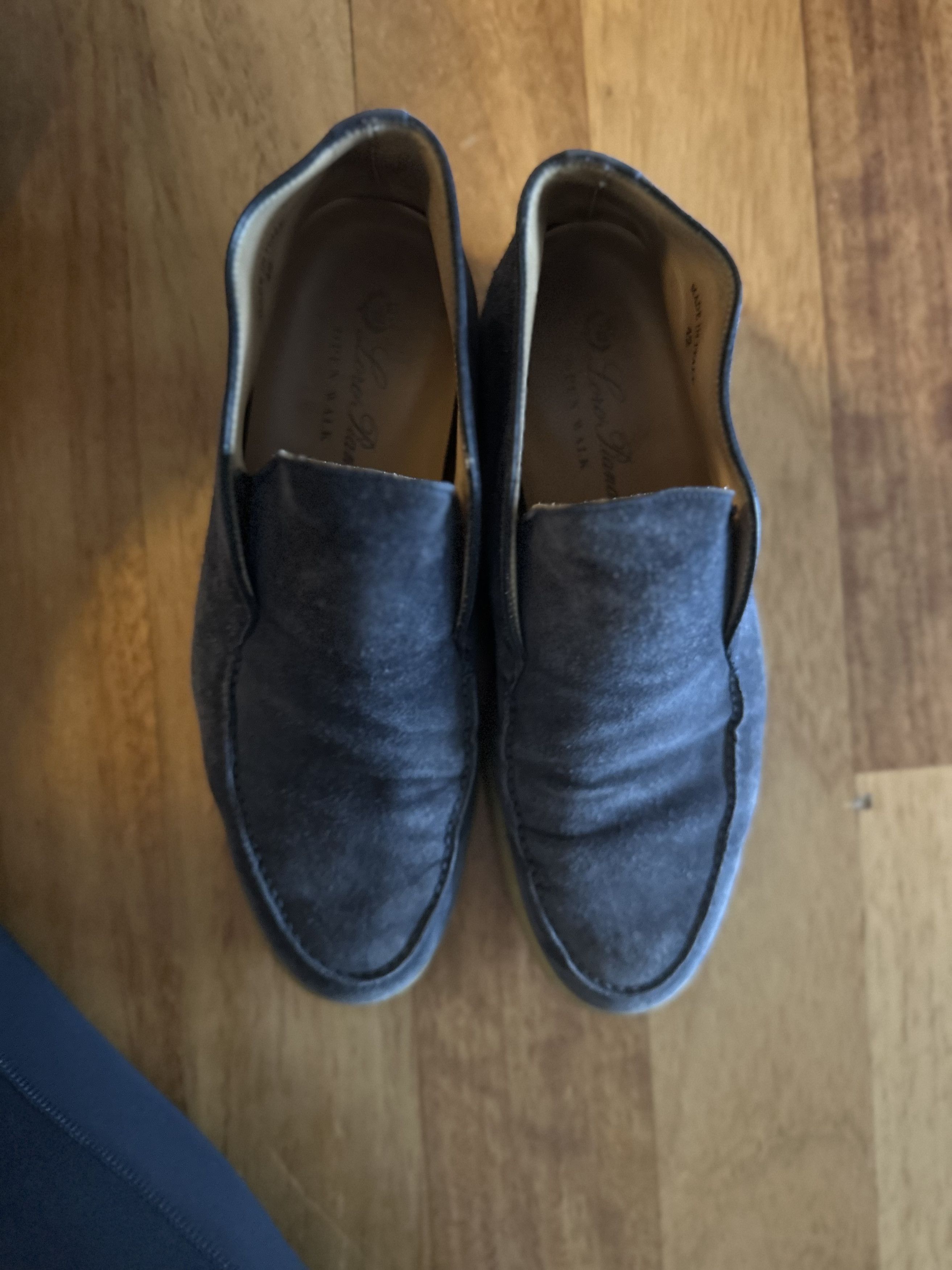 Loro Piana Loro Piana Men’s Blue Leather Slide-Ons Size US 9 / EU 42 - 2 Thumbnail