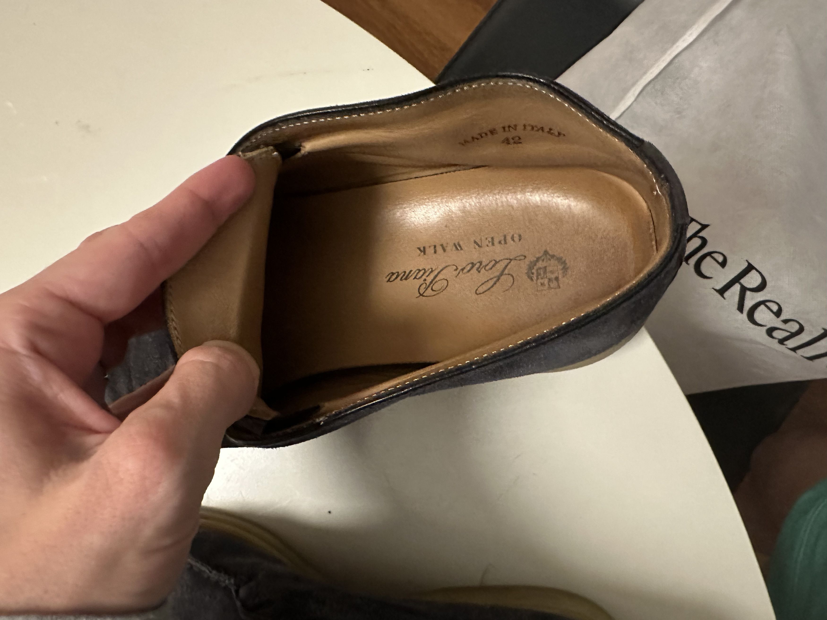 Loro Piana Loro Piana Men’s Blue Leather Slide-Ons Size US 9 / EU 42 - 7 Thumbnail