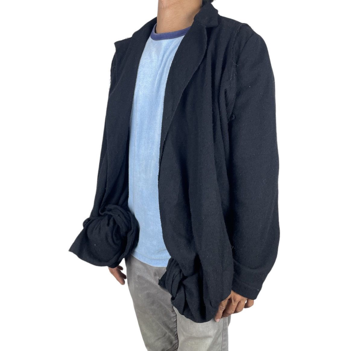 Comme des Garcons × Rei Kawakubo 🔥BEAUTIFUL DECONSTRUCTED CDG 2003 WOOL CARDIGAN KNOT JACKET Size M / US 6-8 / IT 42-44 - 2 Thumbnail
