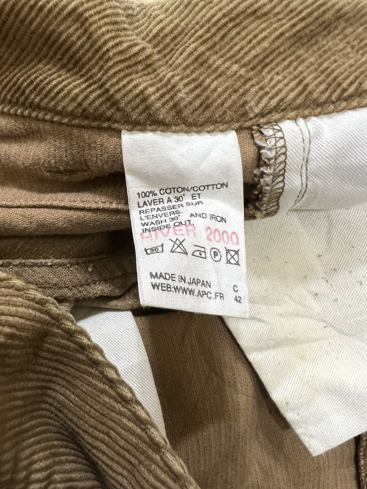 A.P.C. AW2000 APC 🇫🇷 Velour Corduroy Gabardine Worker Pants Size US 29 - 9 Thumbnail