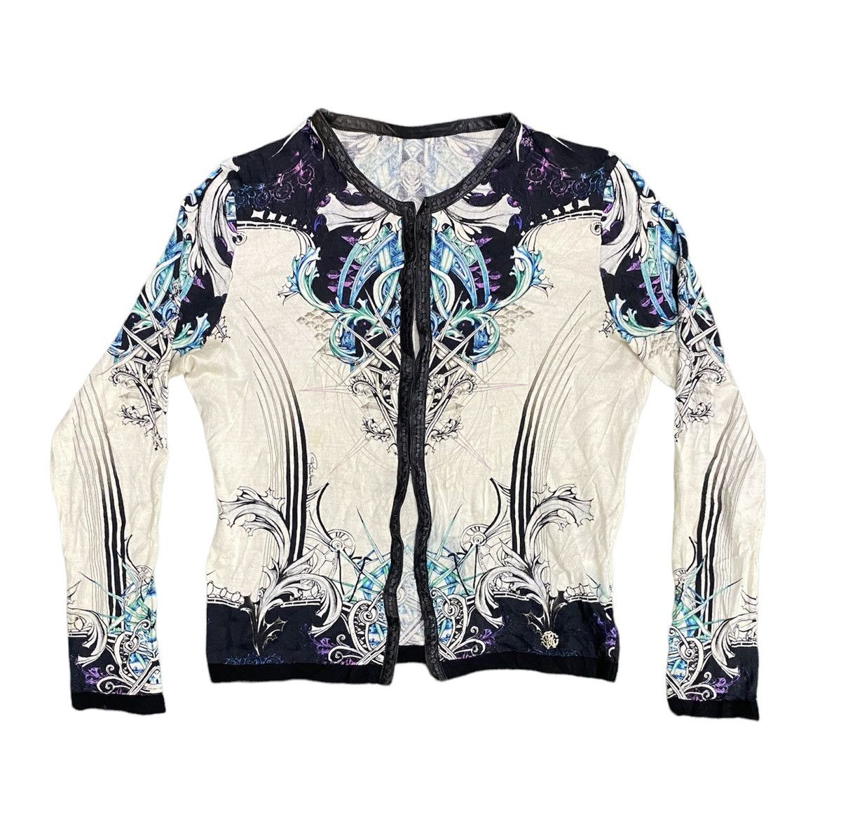 Vintage Roberto Cavalli Full Printed Mini Cardigan