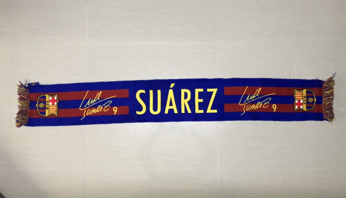 Vintage FC Barcelona SUAREZ scarf/muffler Size ONE SIZE - 3 Thumbnail