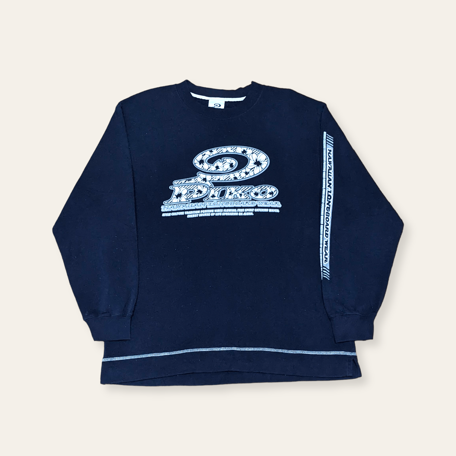Billabong × Vintage Vintage 90s Piko Hawaii Surfboards Logo Spellout Sweatshirt Size US L / EU 52-54 / 3 - 1 Thumbnail