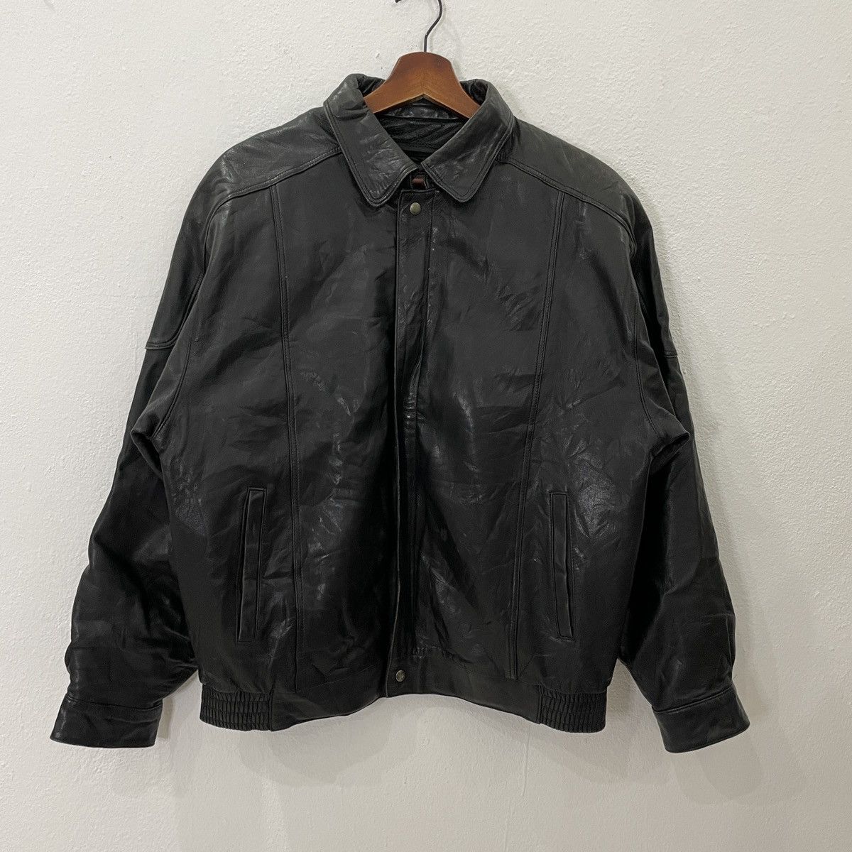 Vintage Vintage Shiang Sine Leather Jacket Size US L / EU 52-54 / 3 - 1 Thumbnail