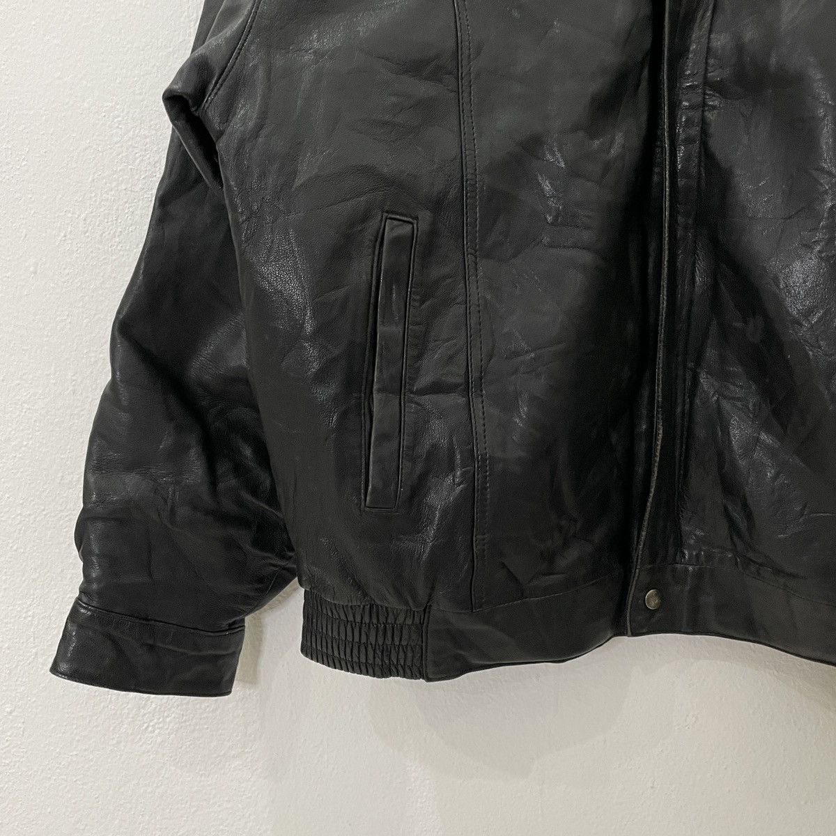 Vintage Vintage Shiang Sine Leather Jacket Size US L / EU 52-54 / 3 - 3 Thumbnail