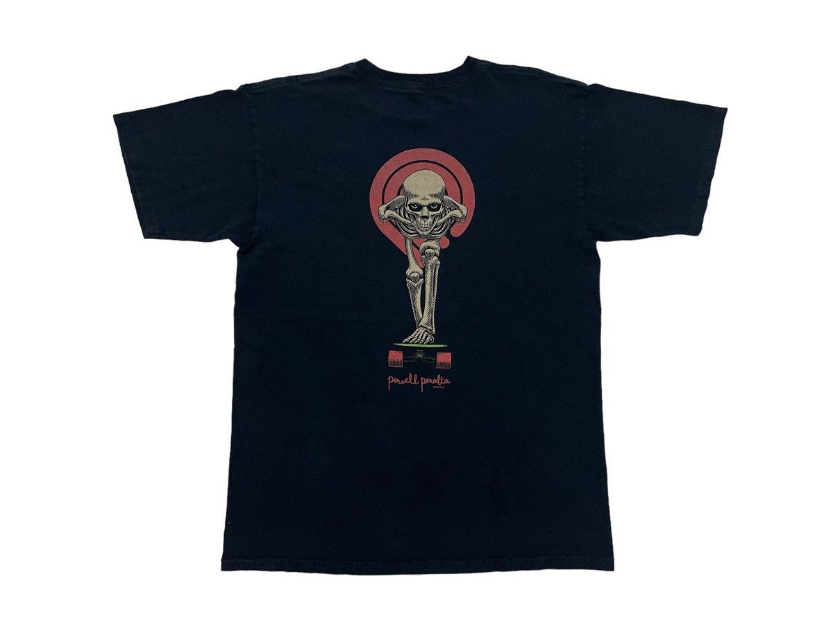 Vintage Powell Paralta Skull Skateboard T.Shirt Size US M / EU 48-50 / 2 - 2 Thumbnail