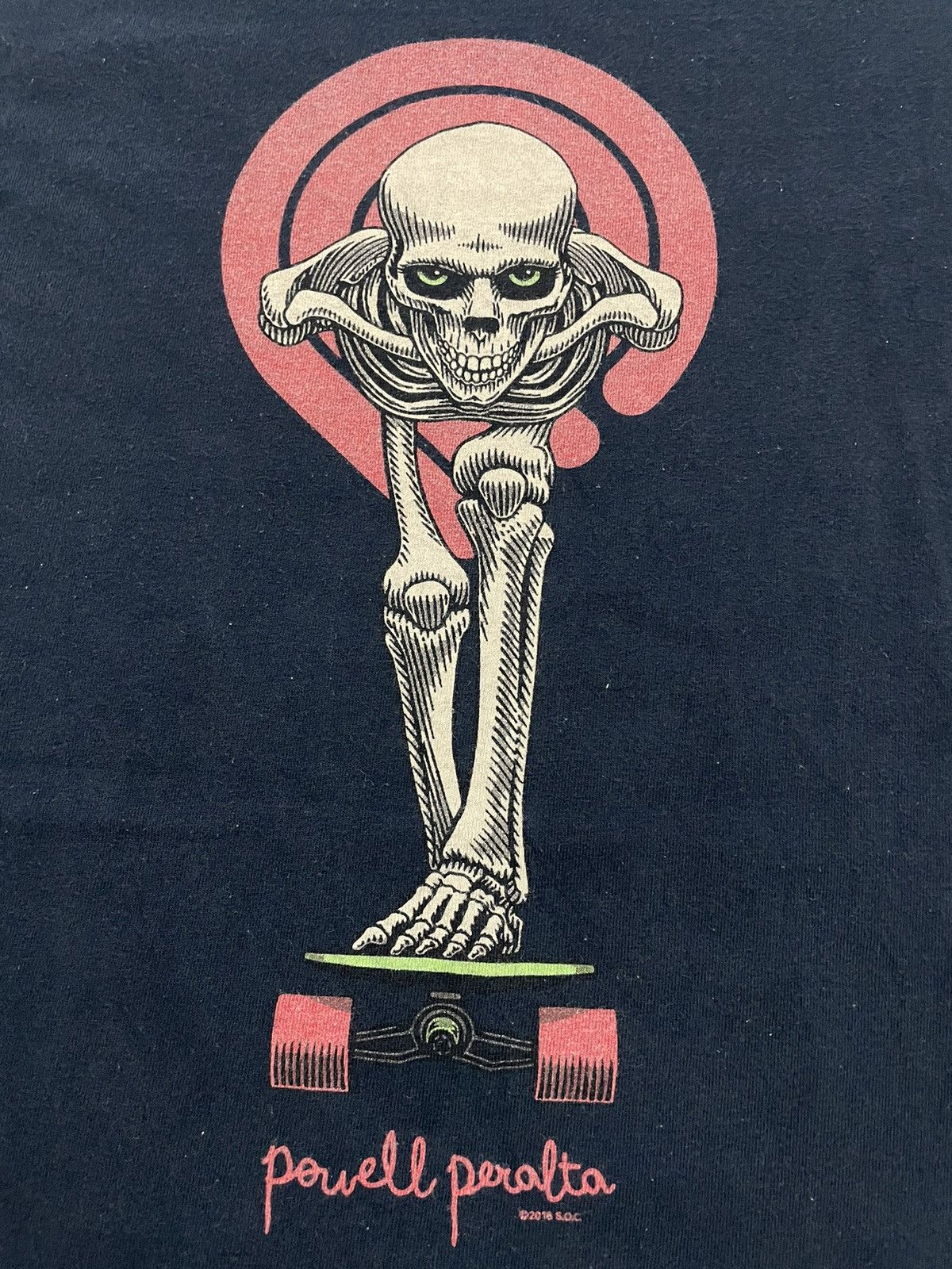 Vintage Powell Paralta Skull Skateboard T.Shirt Size US M / EU 48-50 / 2 - 5 Thumbnail