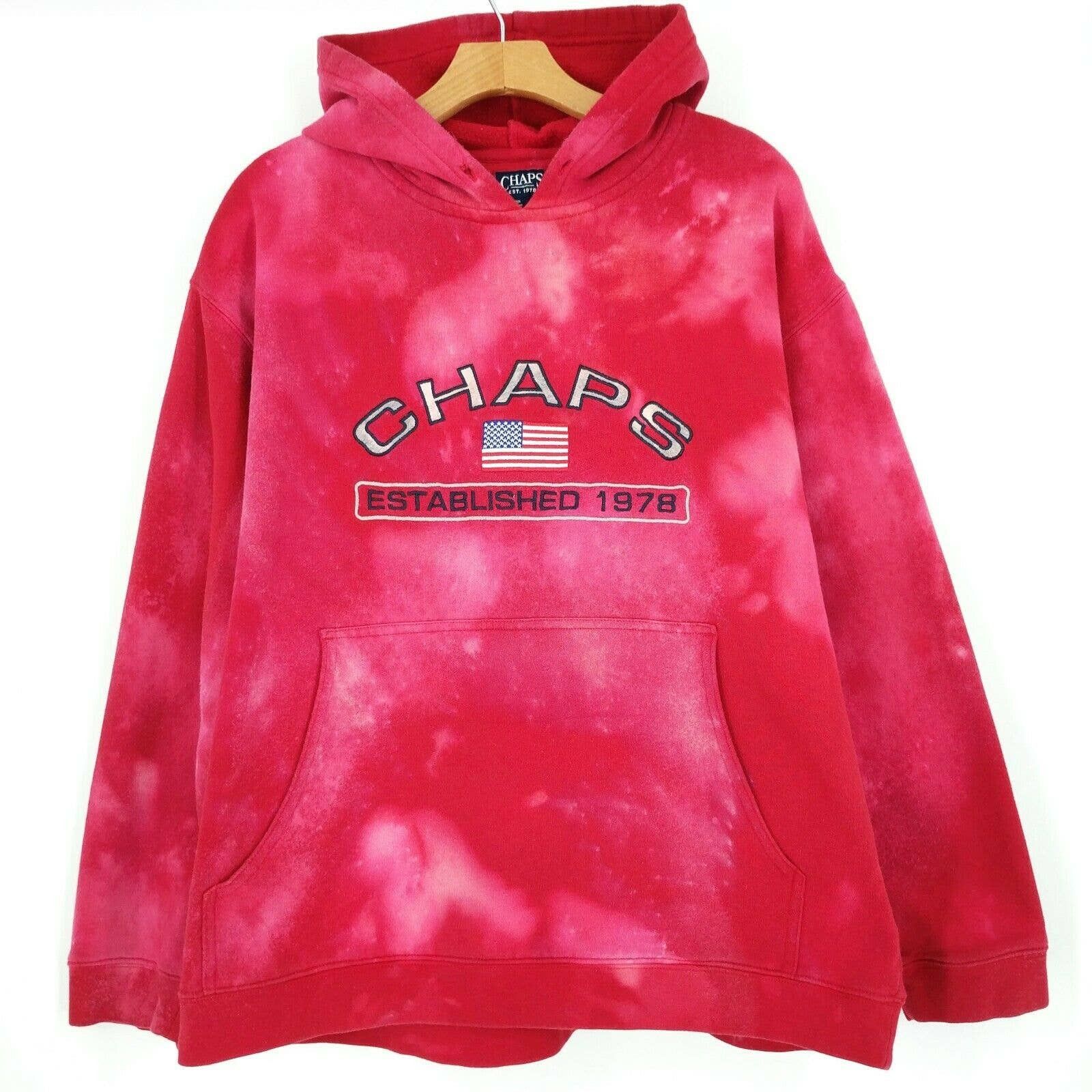 Vintage Chaps Ralph Lauren Custom Bleached Hoodie Sweatshirt