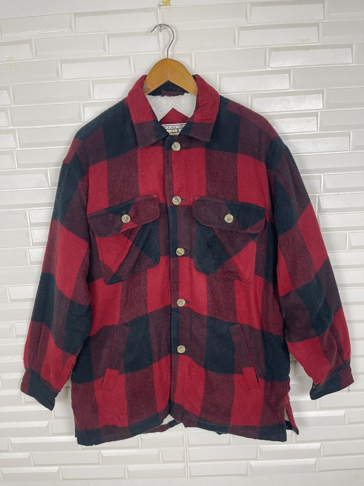 Flannel × Vintage VINTAGE WESTERN SHEARLING JACKET FLANNEL AMERICAN TASTE Size US L / EU 52-54 / 3 - 1 Thumbnail