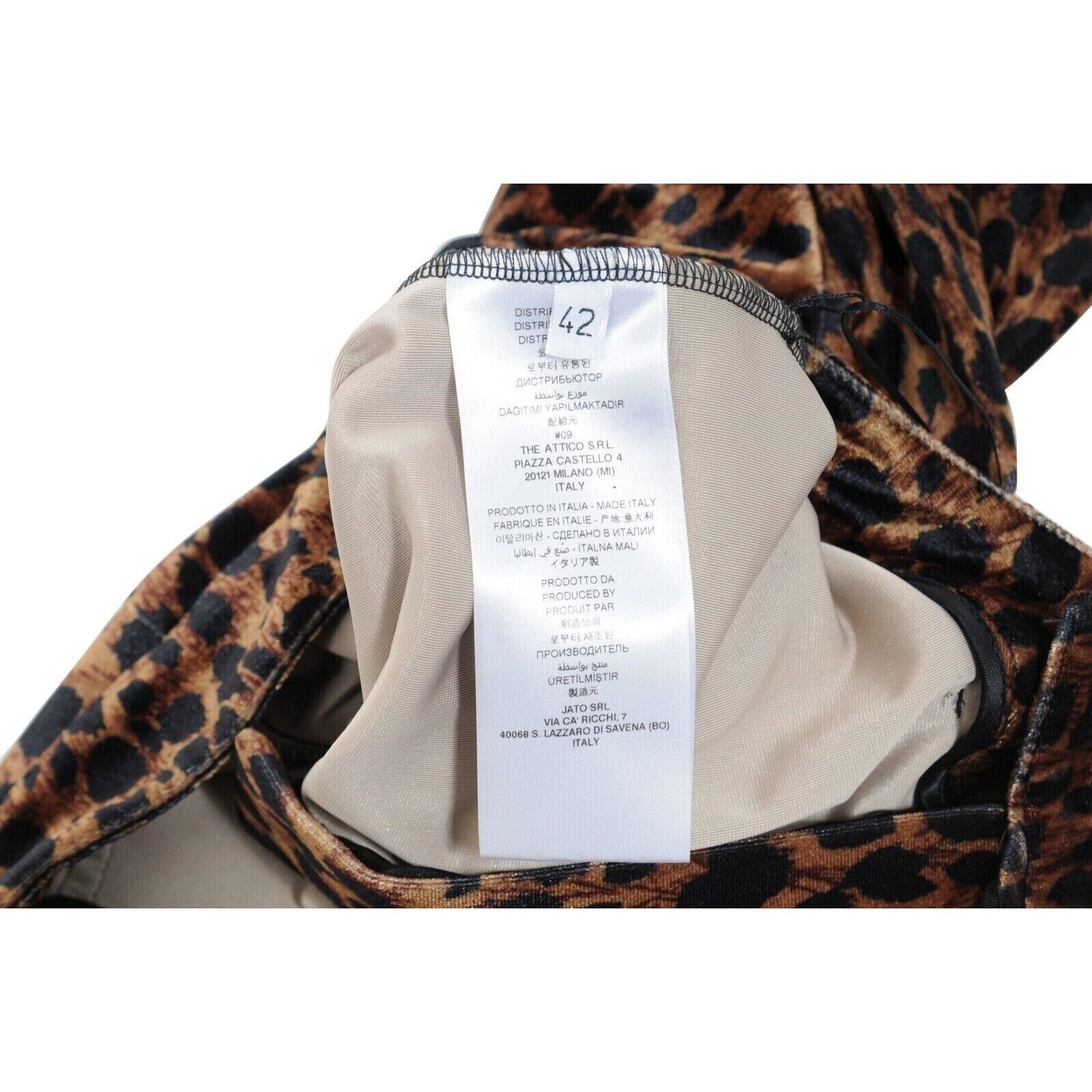 The Attico Cheetah Leggings Pants Gold Black Animal Print Size 28" / US 6 / IT 42 - 7 Thumbnail