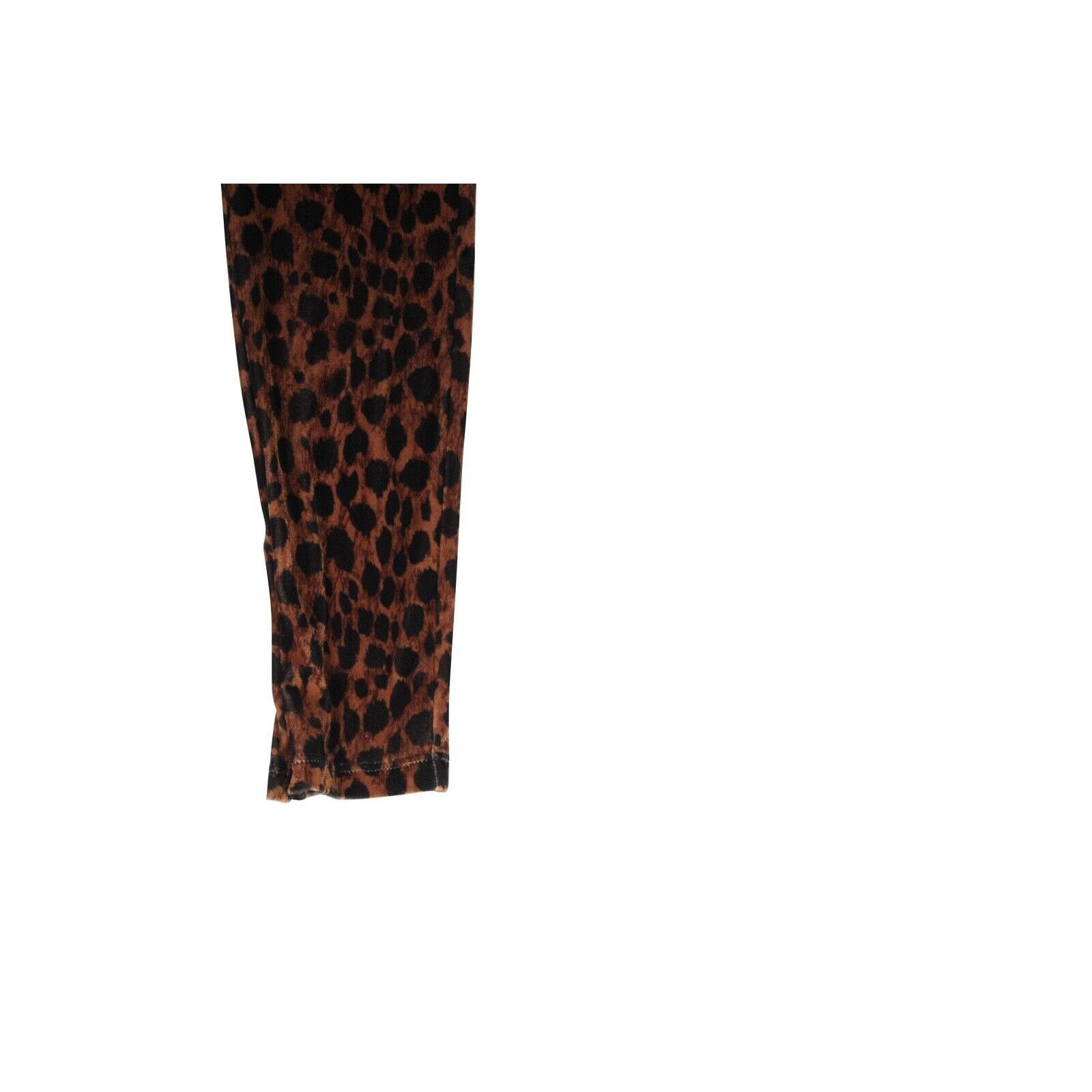 The Attico Cheetah Leggings Pants Gold Black Animal Print Size 28" / US 6 / IT 42 - 4 Thumbnail