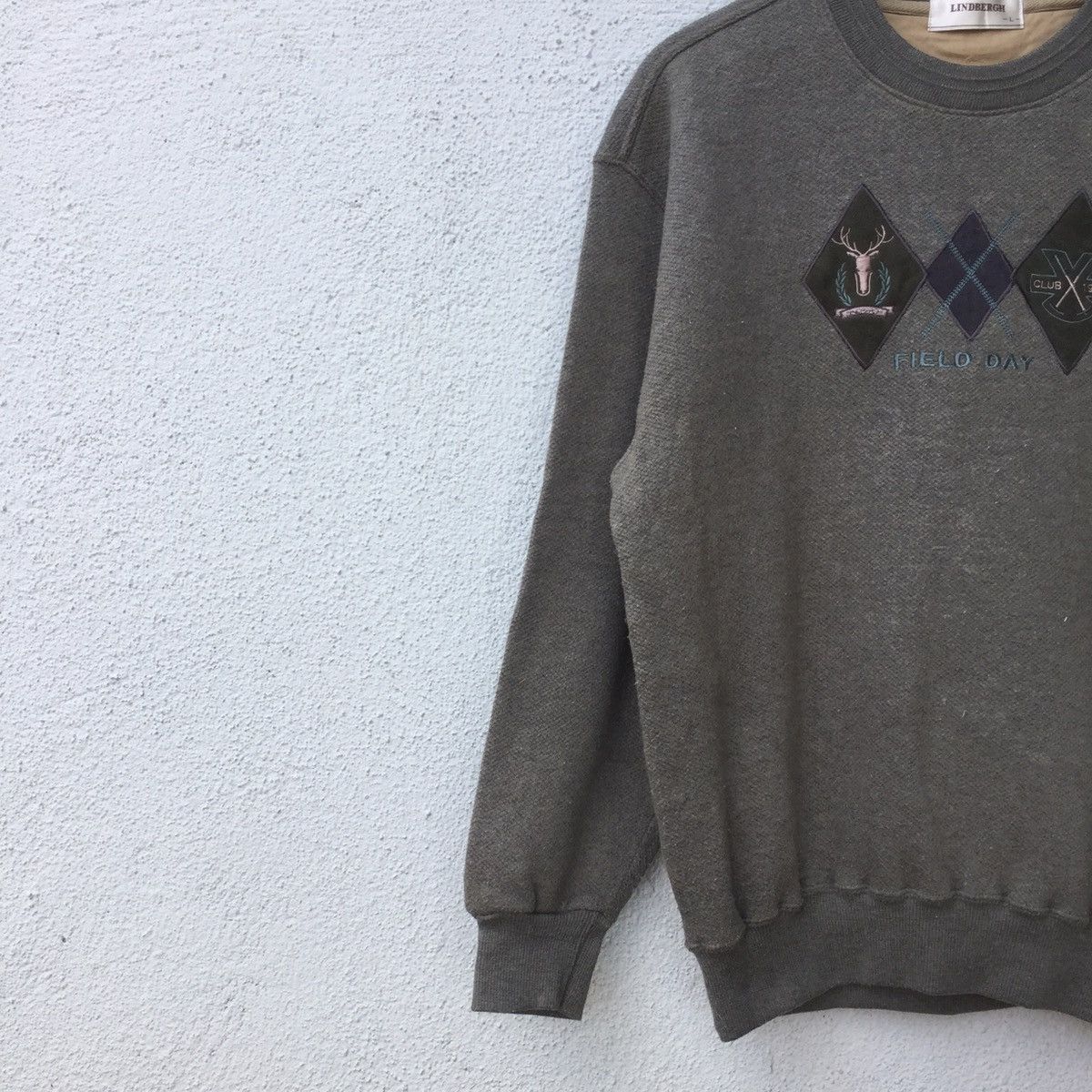 Lindbergh Vintage Lindbergh Diamond Embroidery Logo Sweatshirt Size US L / EU 52-54 / 3 - 4 Thumbnail