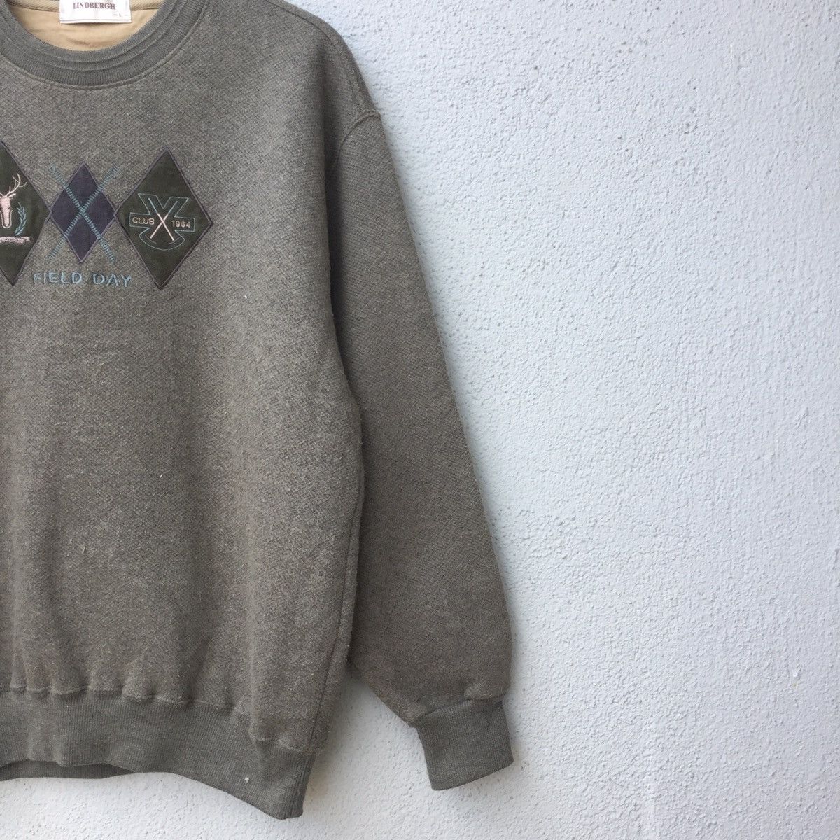 Lindbergh Vintage Lindbergh Diamond Embroidery Logo Sweatshirt Size US L / EU 52-54 / 3 - 5 Thumbnail