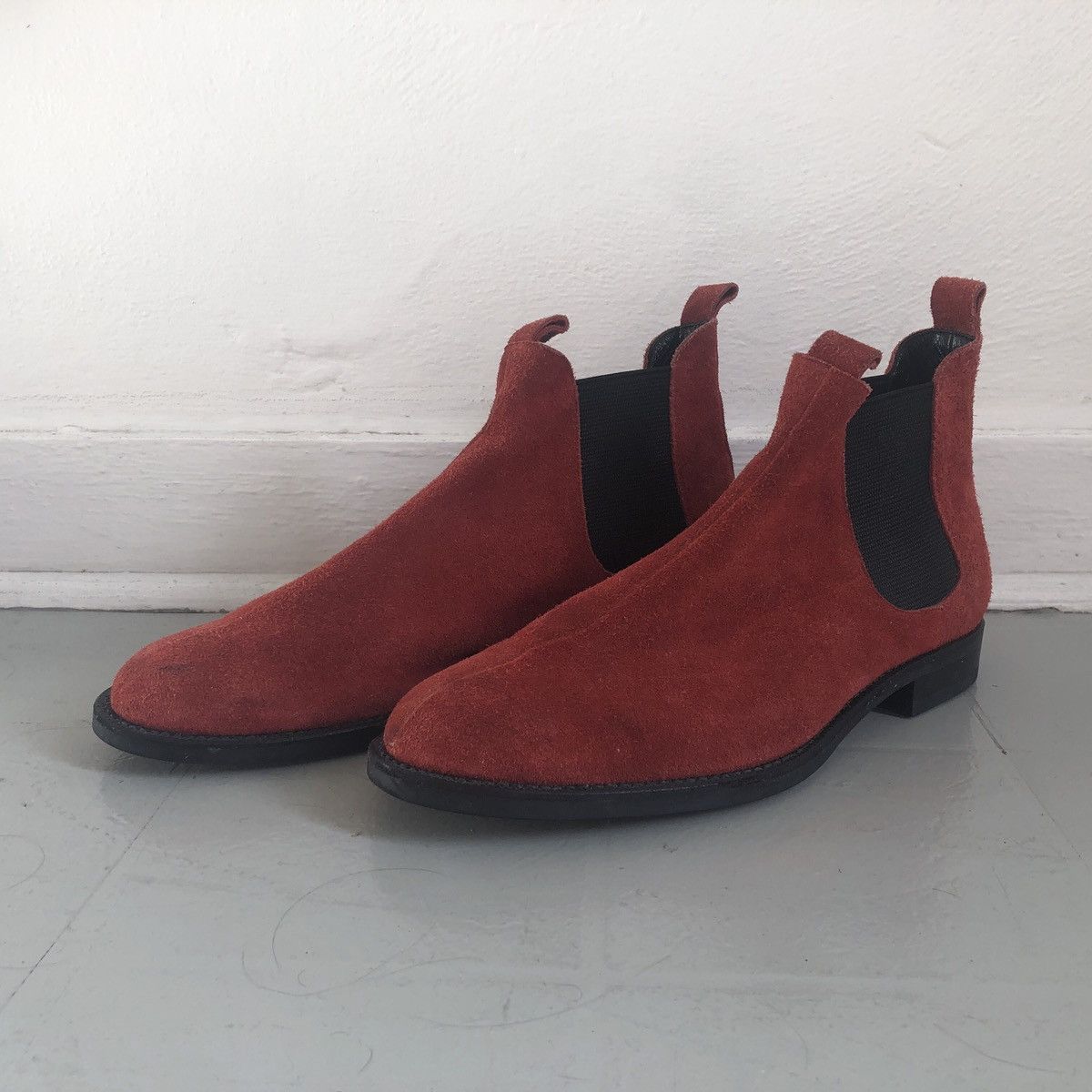 Comme Des Garcons Homme Plus CDG Homme Plus Red Suede Chelsea Boot ...
