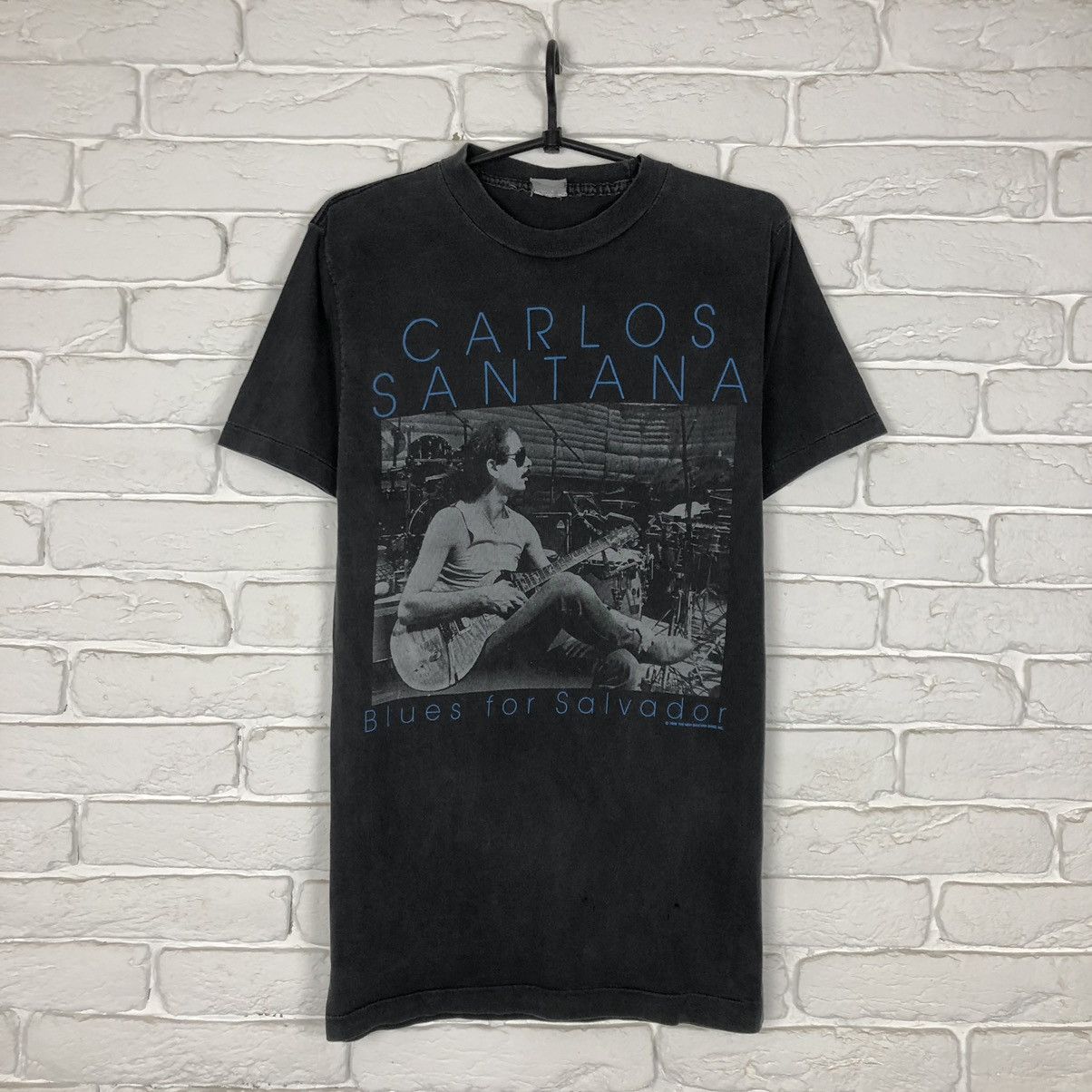 Vintage 80’s Carlos Santana 1988 Blues 2024 For Salvador Short Sleeve Tee Black M