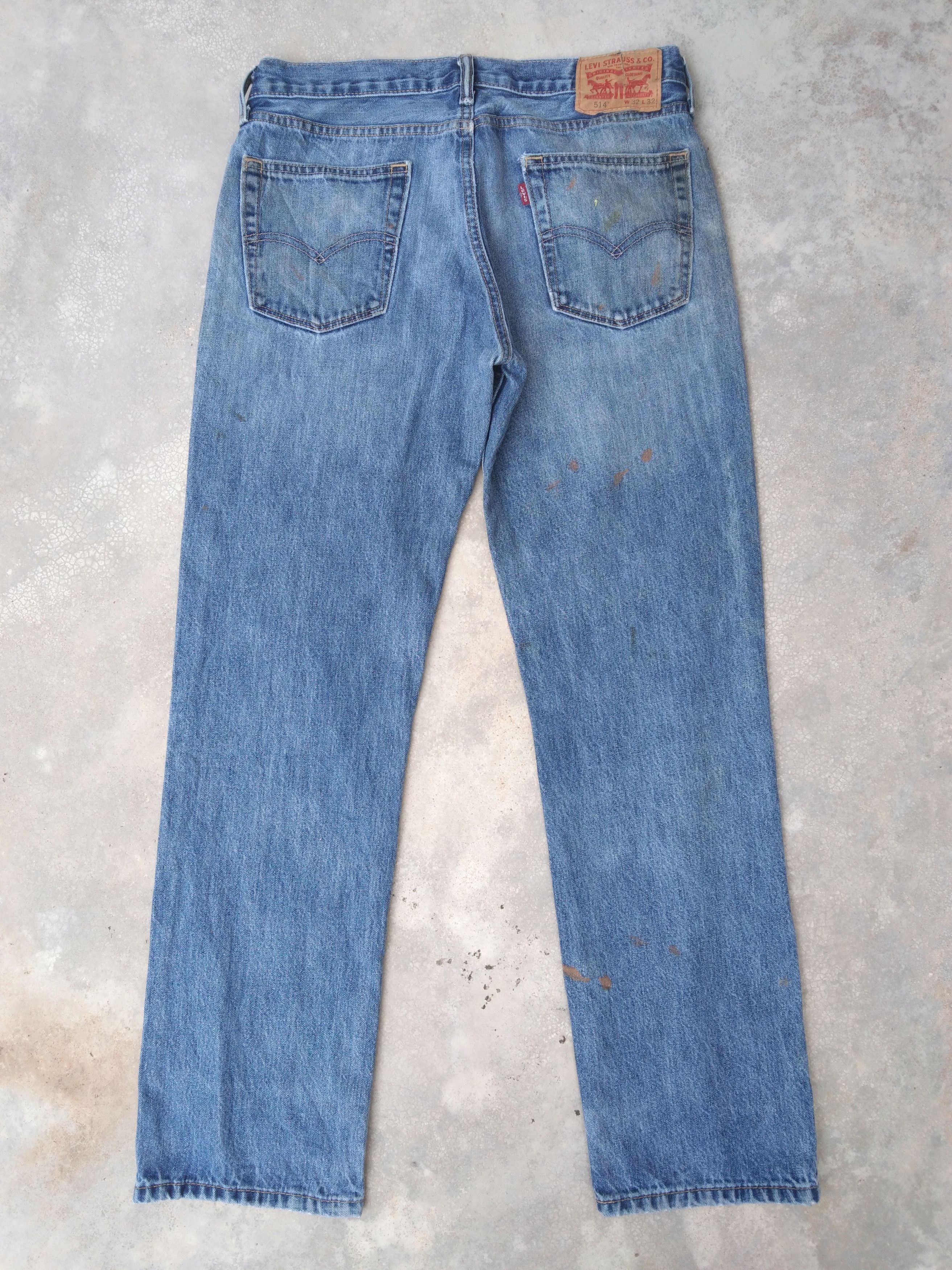 Levi's Vintage Levi's Jeans 514 Paint Splatter Blue Washed Denim Size US 32 / EU 48 - 2 Thumbnail