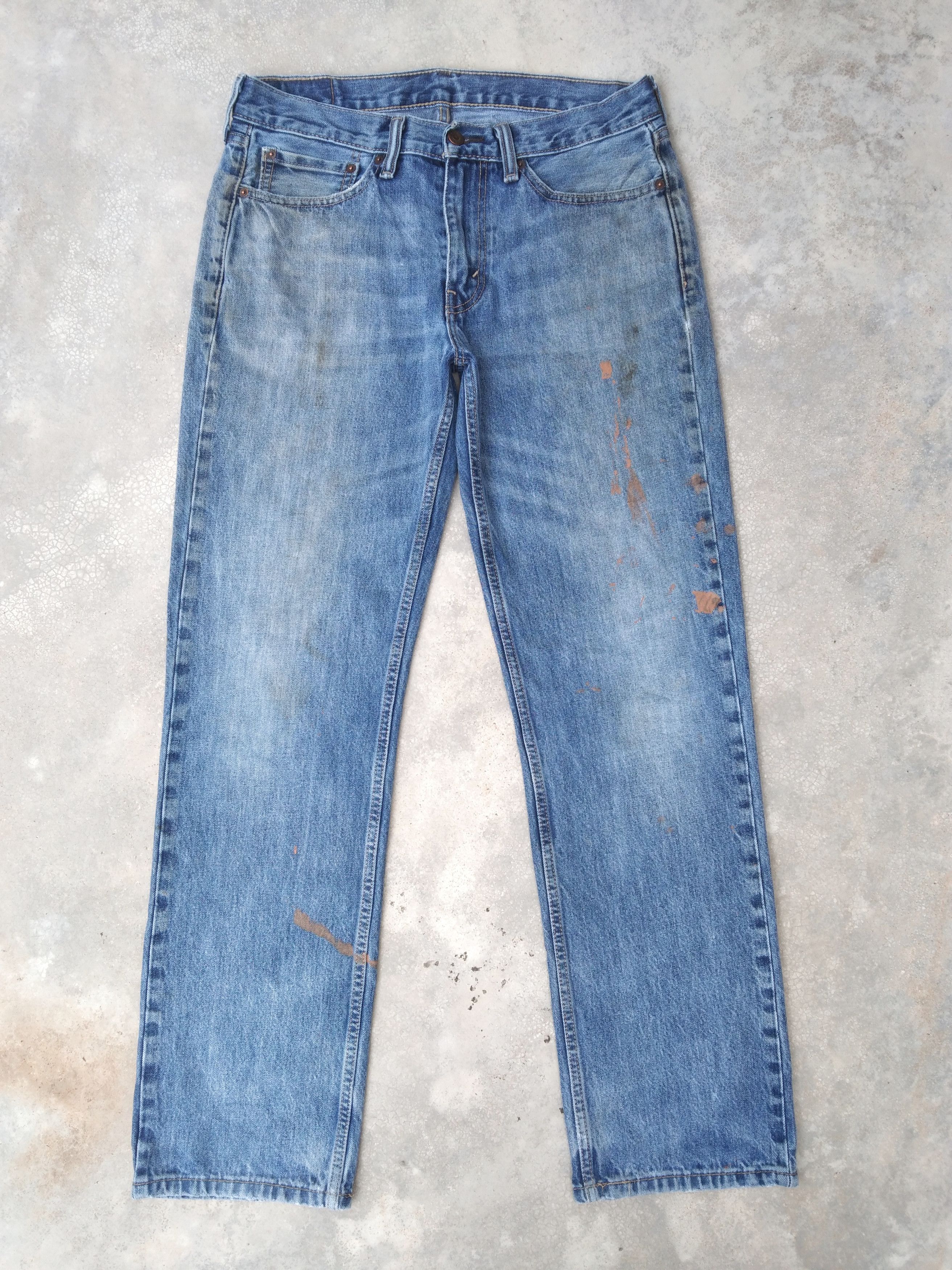 Levi's Vintage Levi's Jeans 514 Paint Splatter Blue Washed Denim Size US 32 / EU 48 - 1 Thumbnail