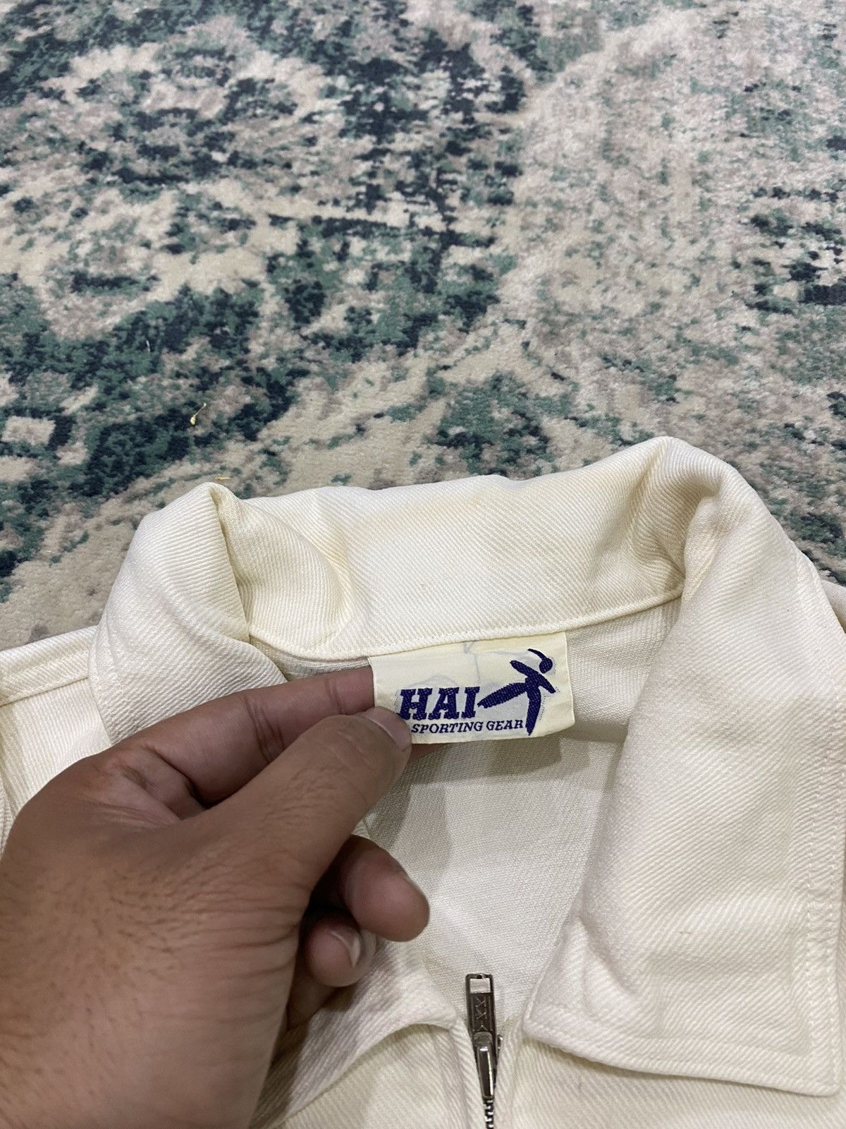 Hai Sporting Gear × Issey Miyake 1990 - Hai Sporting Gear Heavy Cotton Denim Jacket Size US L / EU 52-54 / 3 - 13 Thumbnail