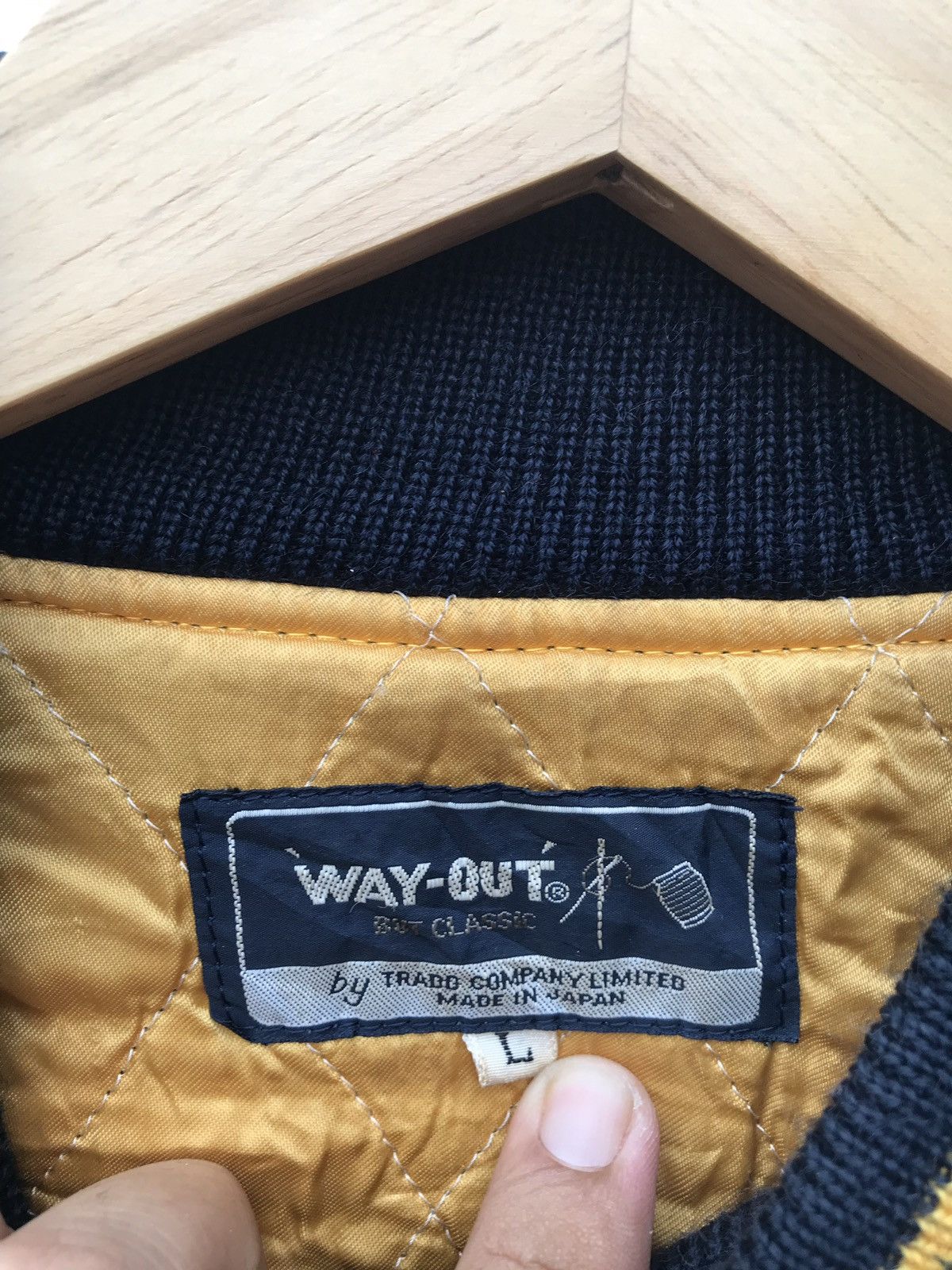 Japanese Brand Way Out Varsity Jacket Patches Varsity Jacket Made in Japan Size US M / EU 48-50 / 2 - 4 Thumbnail