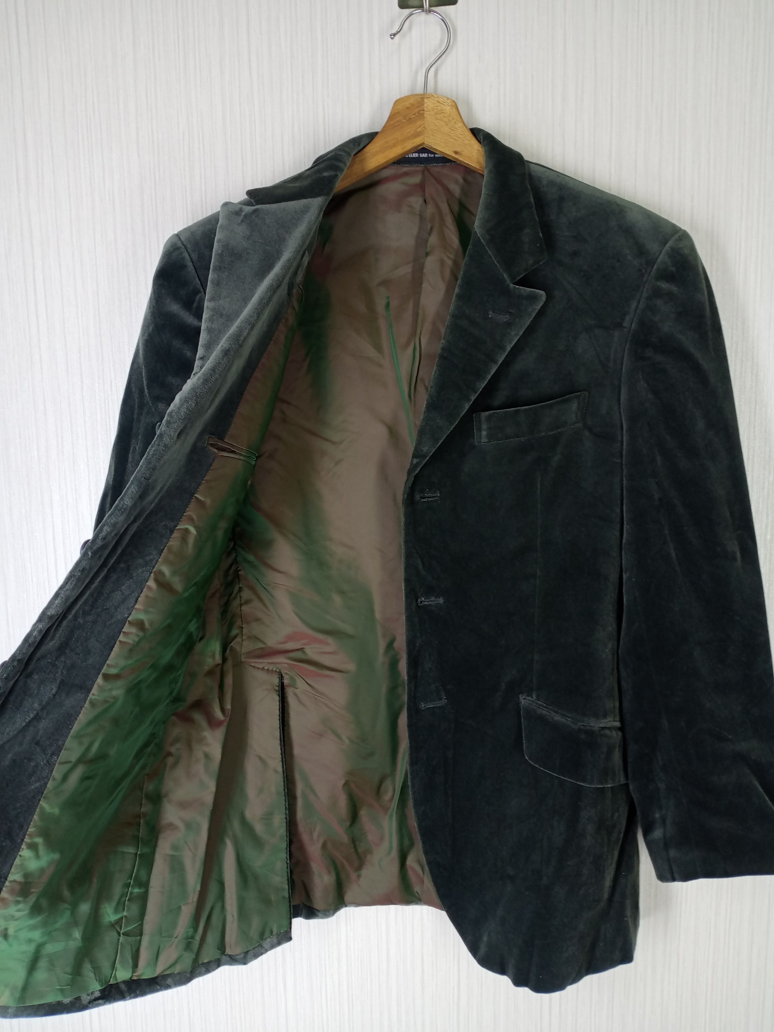 Issey Miyake VINTAGE ISSEY MIYAKE ATLELIER SAB FOR MEN VELVET BLAZER Size US M / EU 48-50 / 2 - 2 Thumbnail