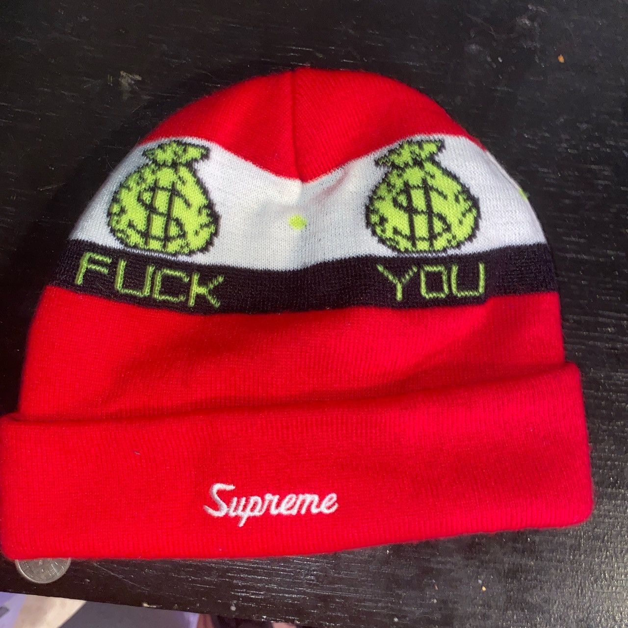 Supreme Pay Me Beanie | Grailed