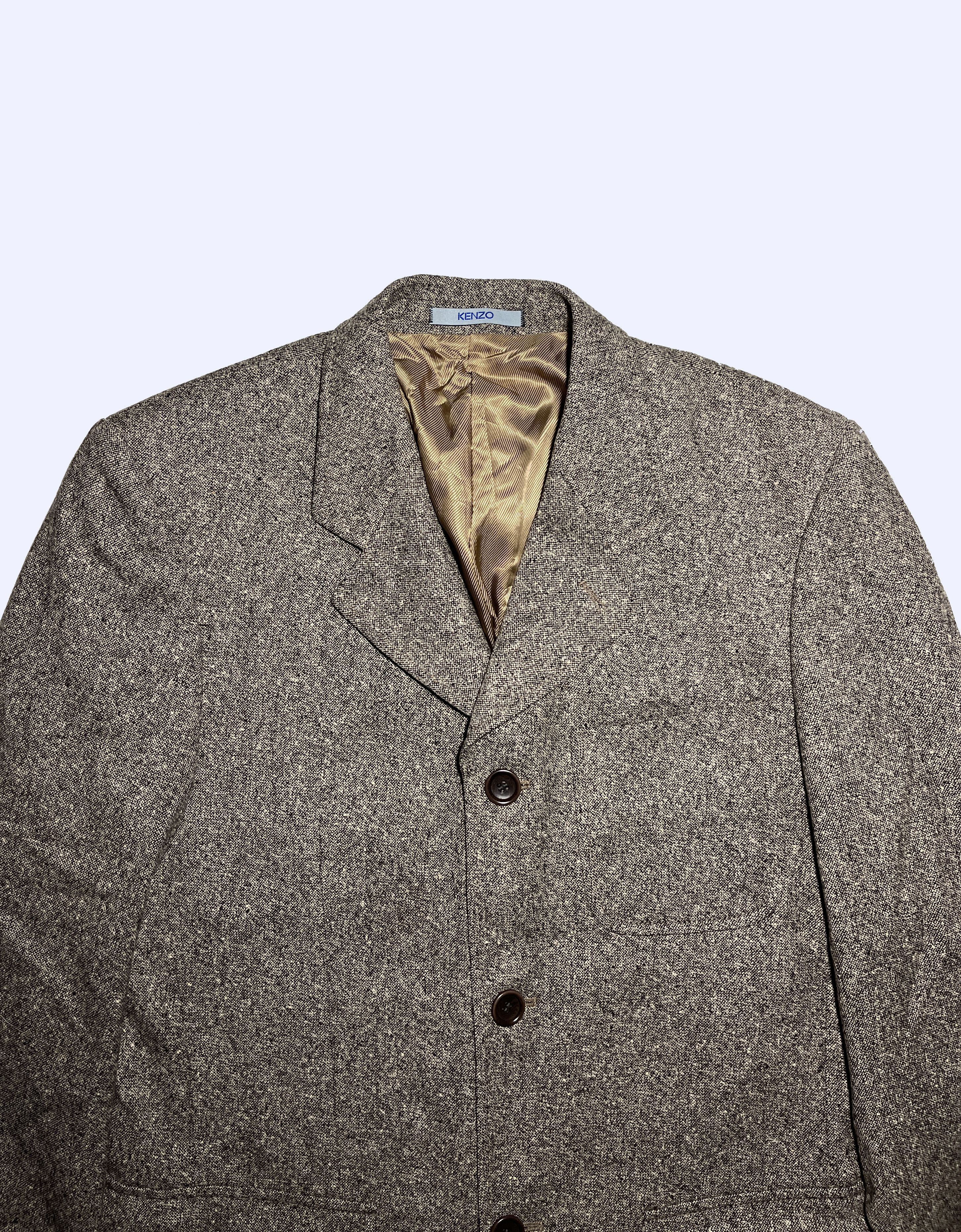 Kenzo KENZO Salt & Pepper Wool Cashmere Classic Jacket Size US M / EU 48-50 / 2 - 2 Thumbnail