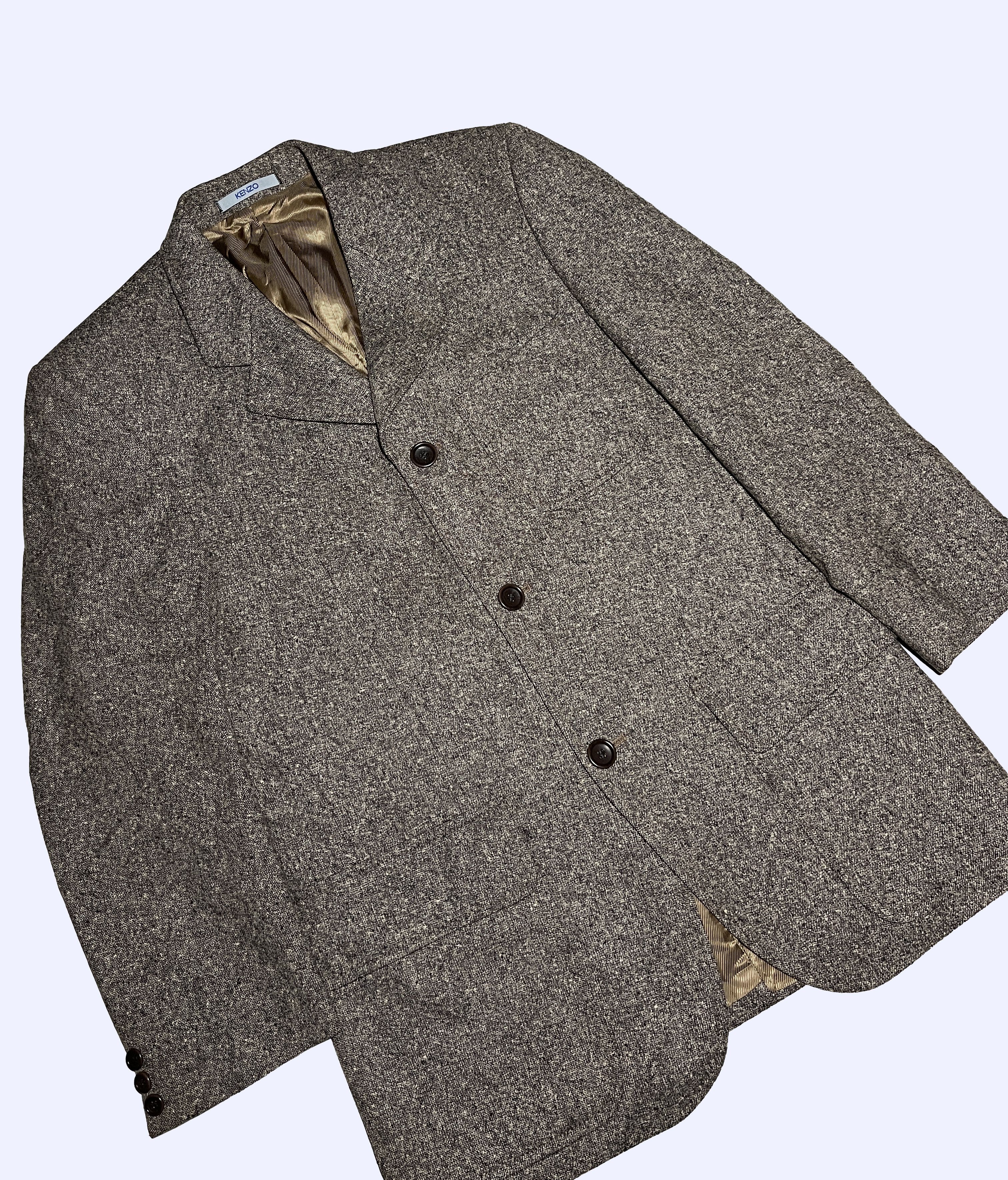 Kenzo KENZO Salt & Pepper Wool Cashmere Classic Jacket Size US M / EU 48-50 / 2 - 4 Thumbnail