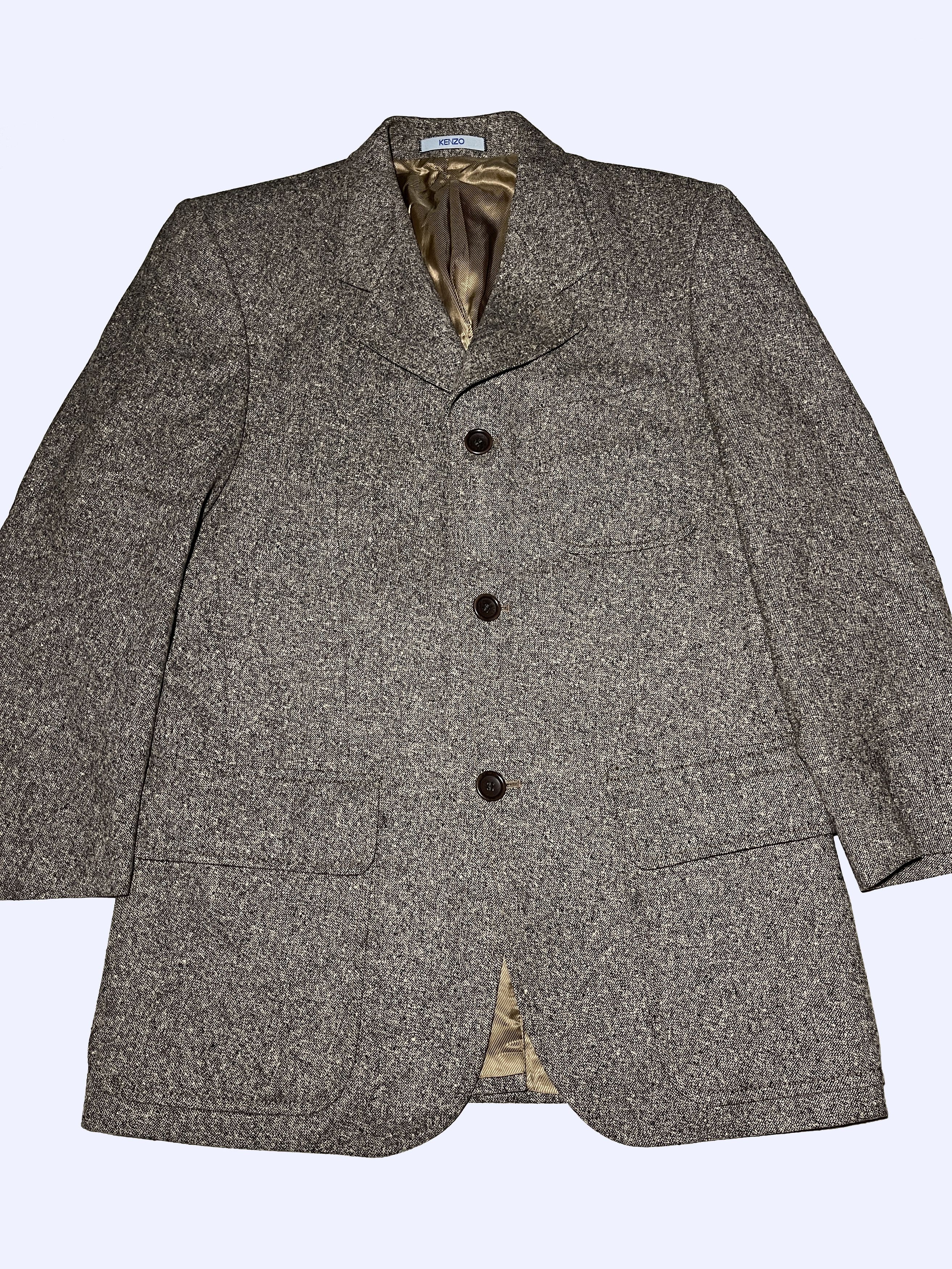 Kenzo KENZO Salt & Pepper Wool Cashmere Classic Jacket Size US M / EU 48-50 / 2 - 5 Thumbnail