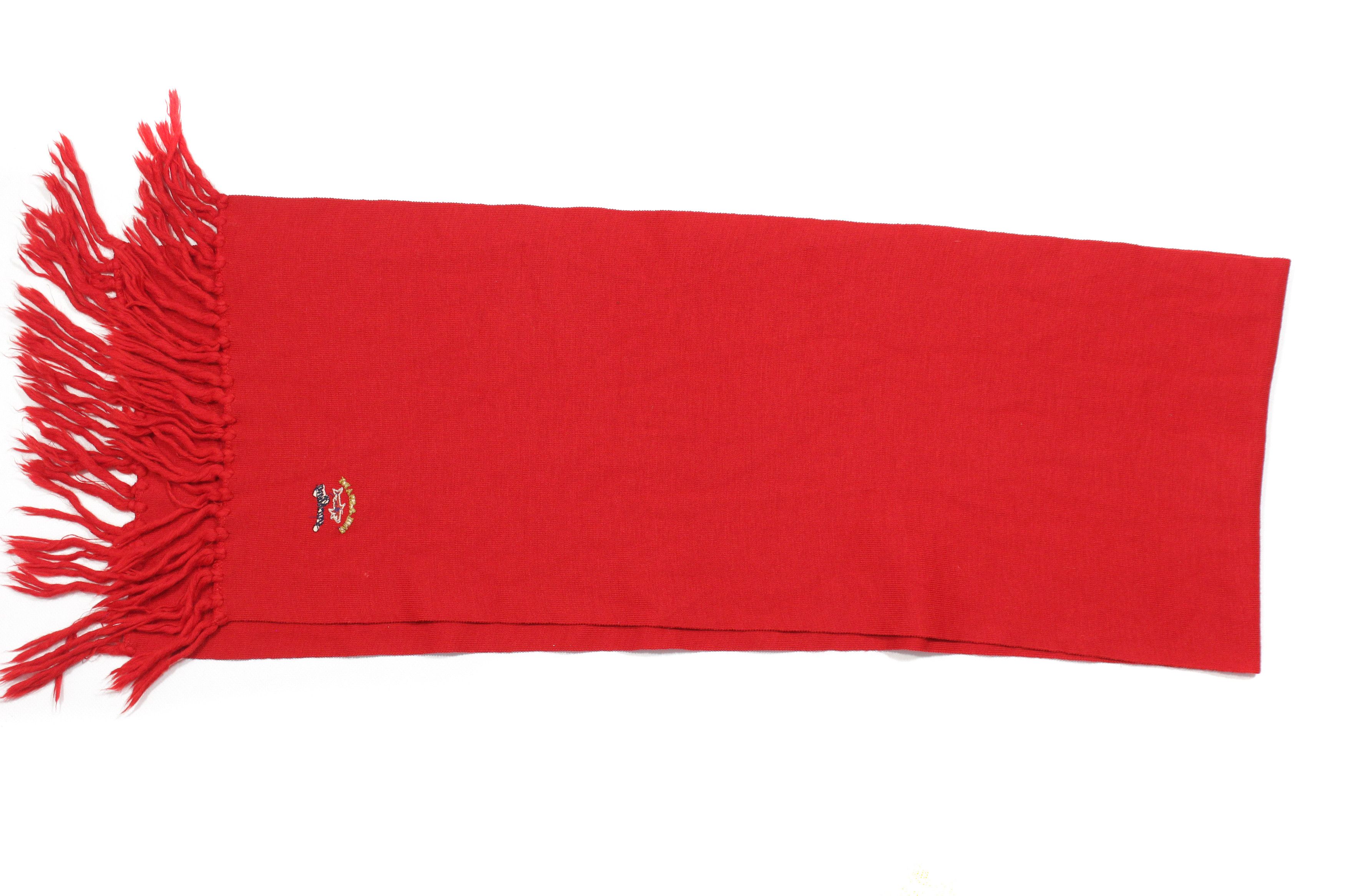 Paul & Shark 90S Logo Wool Acryl Scarf Vintage Size ONE SIZE - 5 Thumbnail