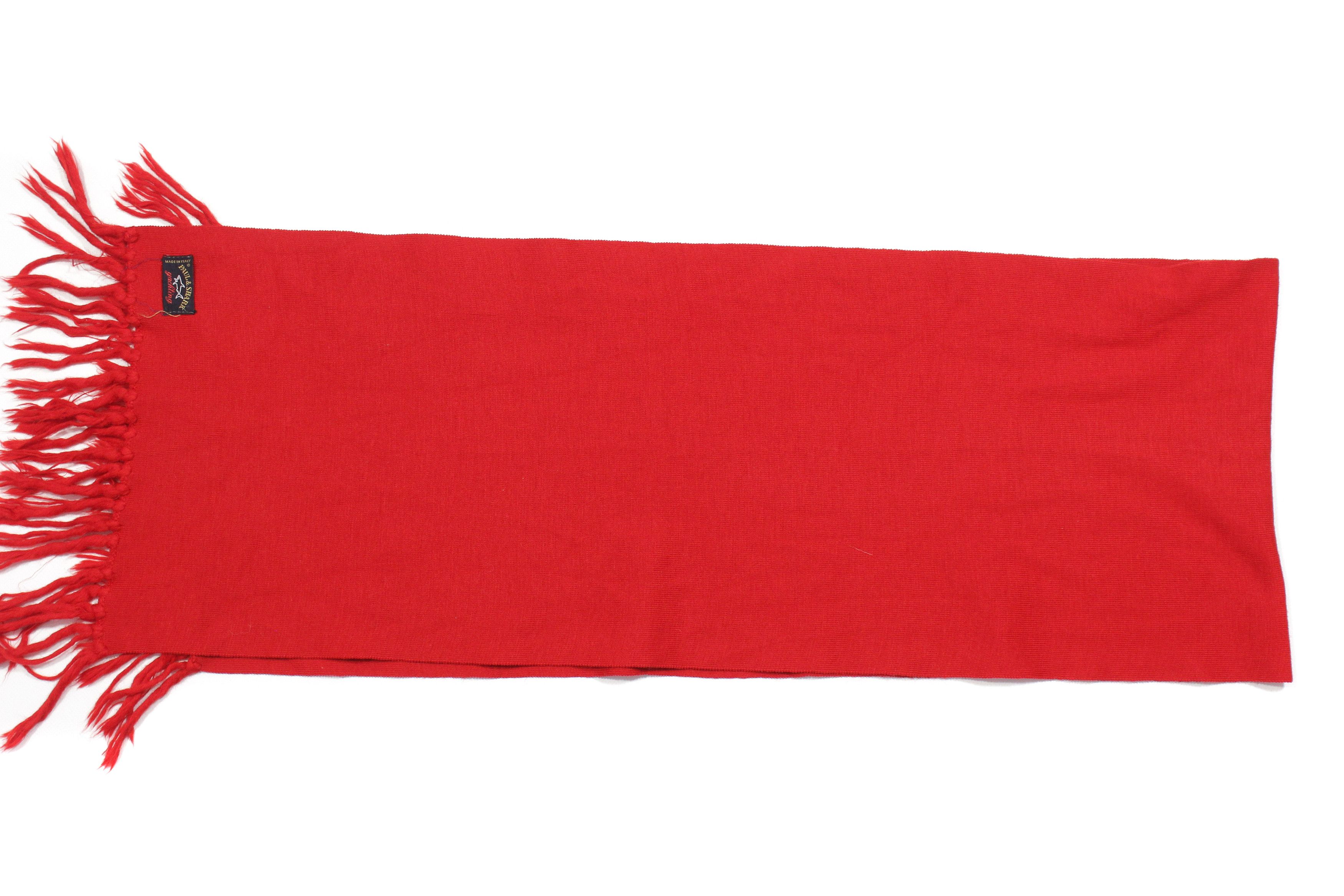 Paul & Shark 90S Logo Wool Acryl Scarf Vintage Size ONE SIZE - 4 Thumbnail
