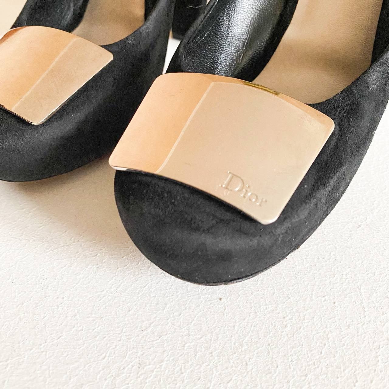 Christian Dior Monsieur × Dior × Vintage Dior Black Suede High Heels Shoes Size US 8 / IT 38 - 5 Thumbnail