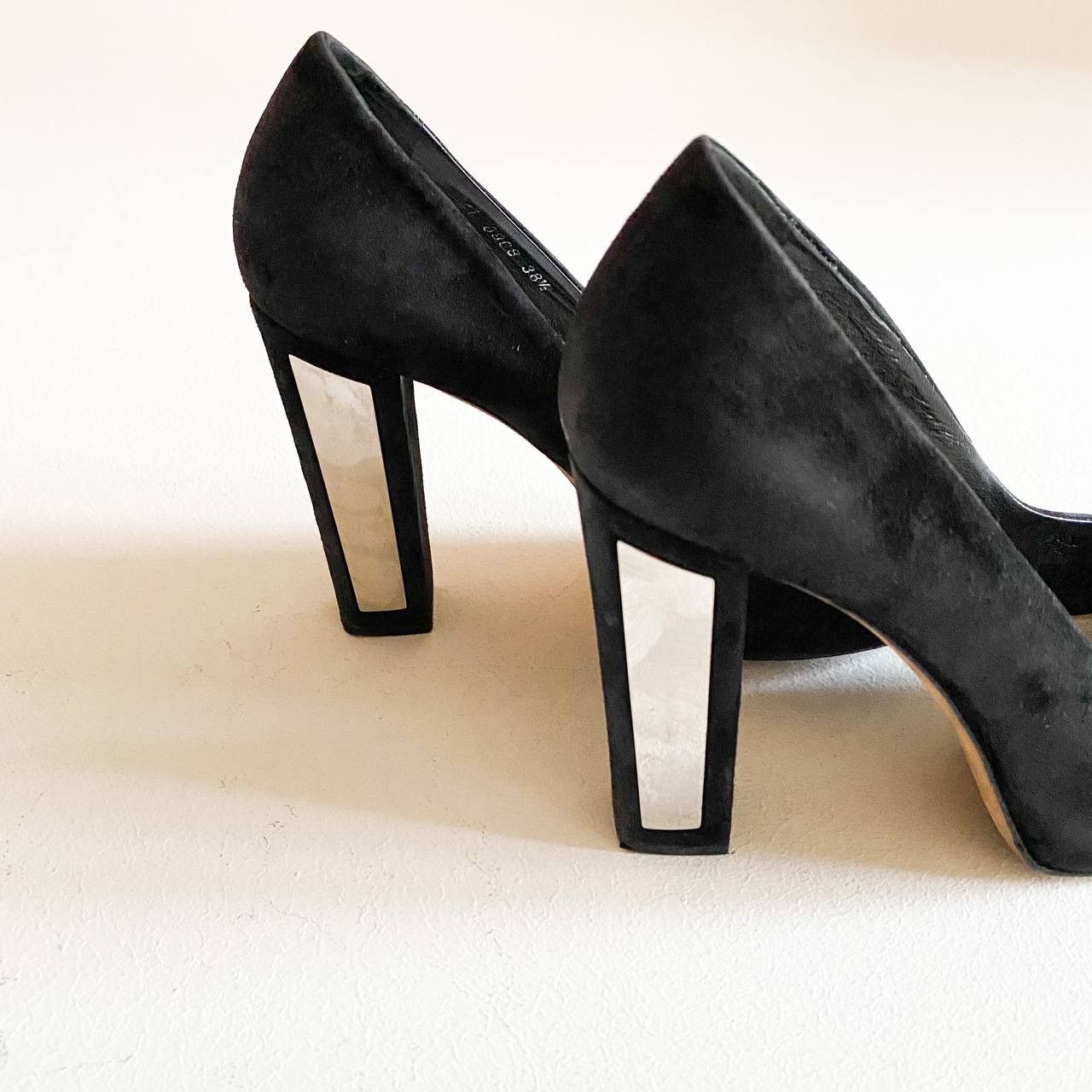 Christian Dior Monsieur × Dior × Vintage Dior Black Suede High Heels Shoes Size US 8 / IT 38 - 7 Thumbnail