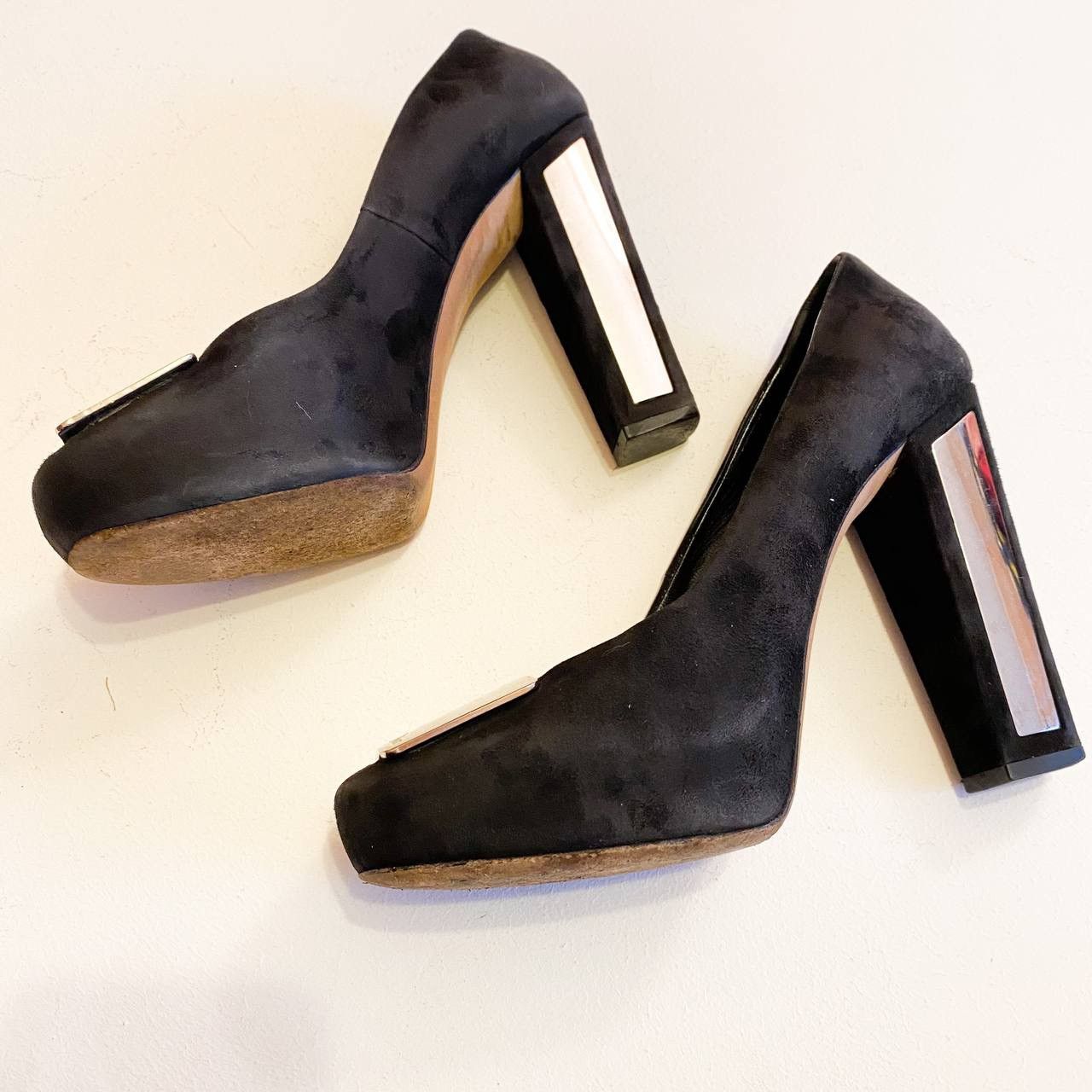 Christian Dior Monsieur × Dior × Vintage Dior Black Suede High Heels Shoes Size US 8 / IT 38 - 11 Thumbnail