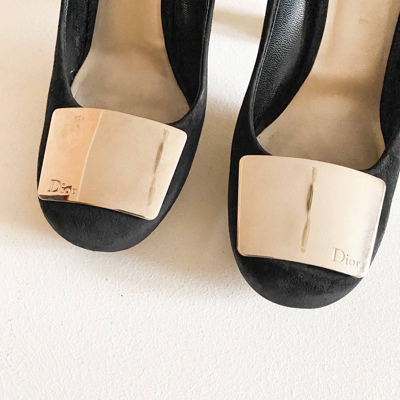 Christian Dior Monsieur × Dior × Vintage Dior Black Suede High Heels Shoes Size US 8 / IT 38 - 4 Thumbnail