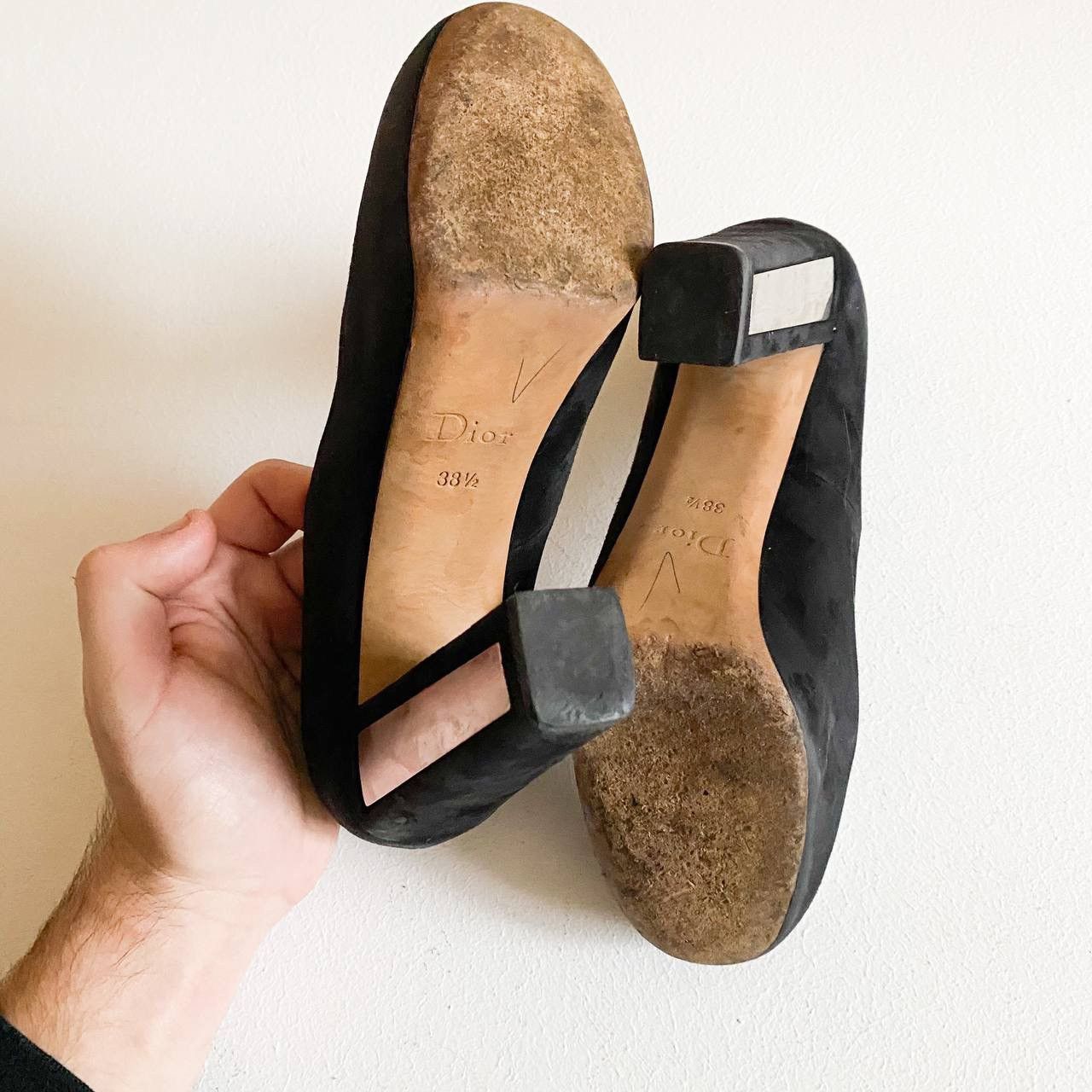 Christian Dior Monsieur × Dior × Vintage Dior Black Suede High Heels Shoes Size US 8 / IT 38 - 13 Thumbnail