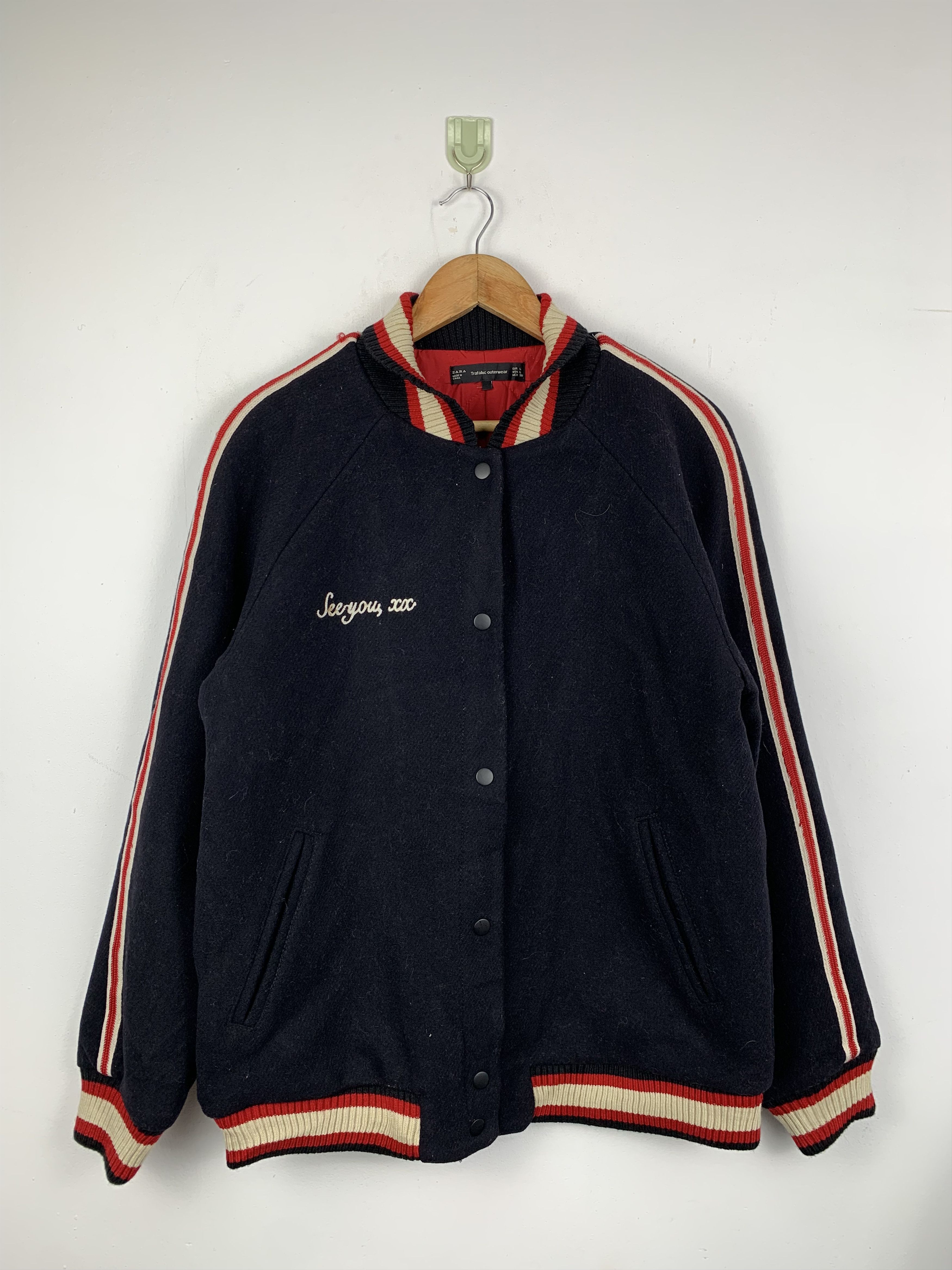 Zara Man Trafaluc Wool Varsity Jacket V0519
