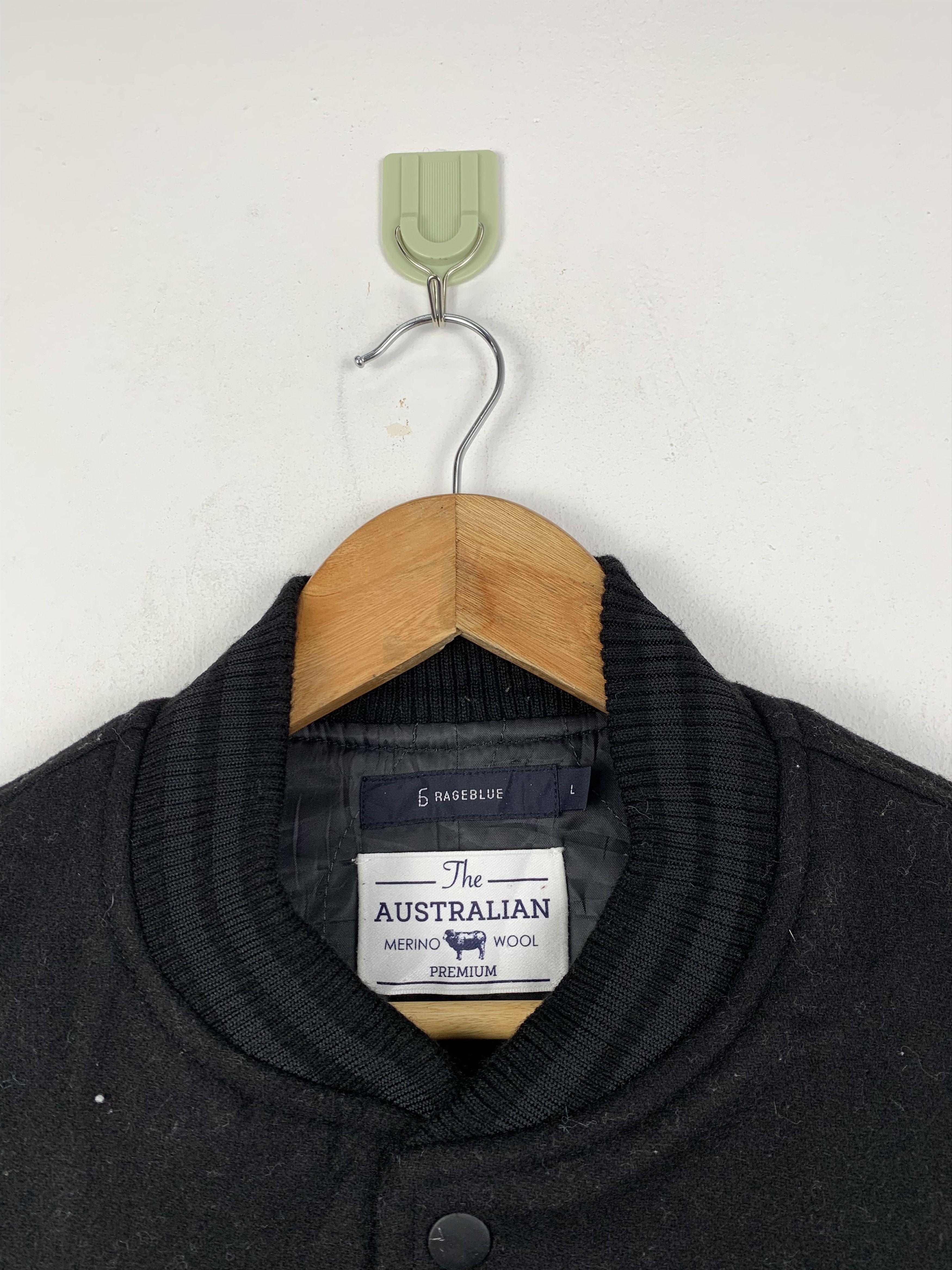 RAGEBLUE Vintage 90s Regablue Sleeve Leather Varsity Jacket V0525 Size US L / EU 52-54 / 3 - 7 Thumbnail