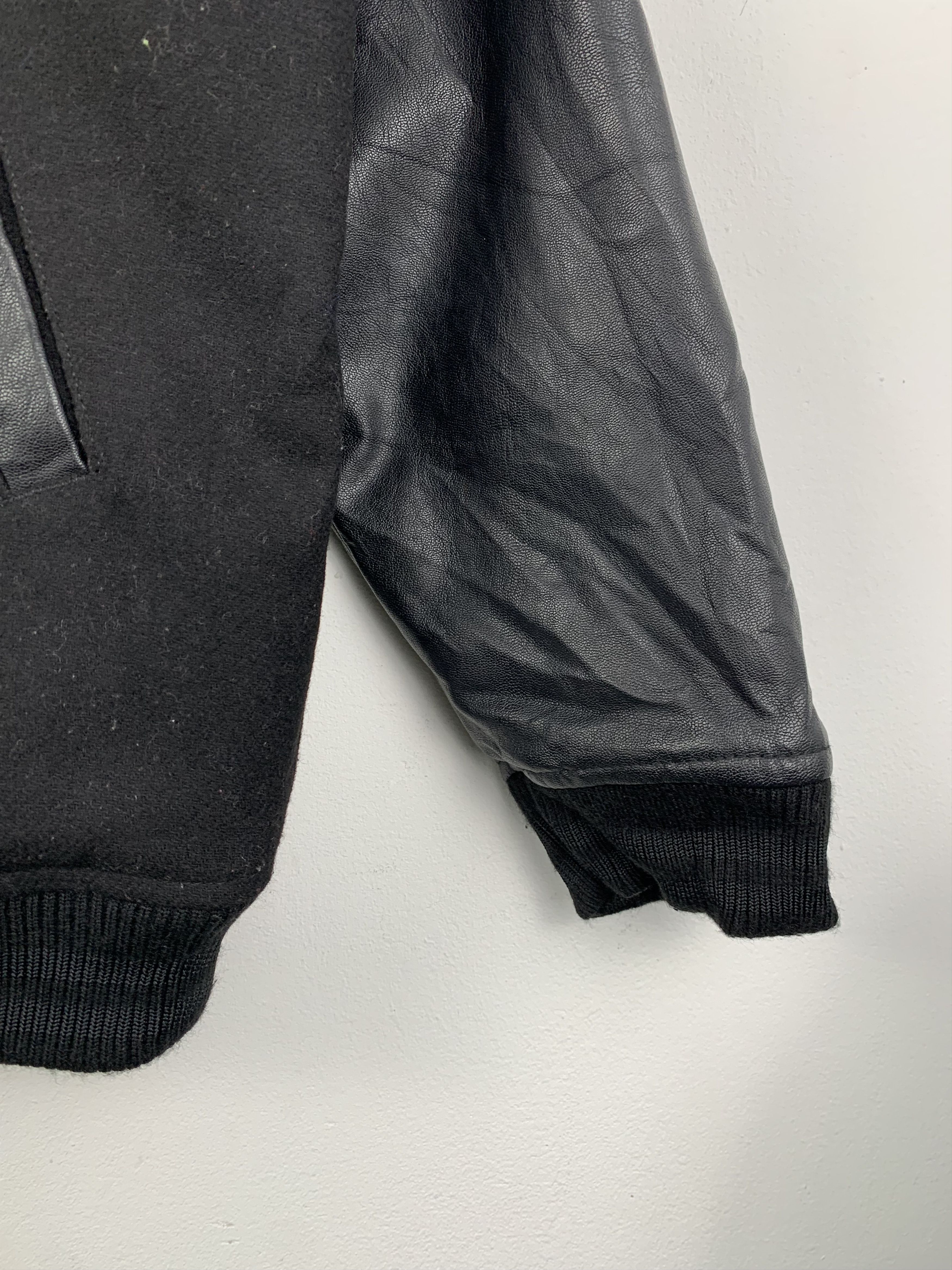 RAGEBLUE Vintage 90s Regablue Sleeve Leather Varsity Jacket V0525 Size US L / EU 52-54 / 3 - 5 Thumbnail