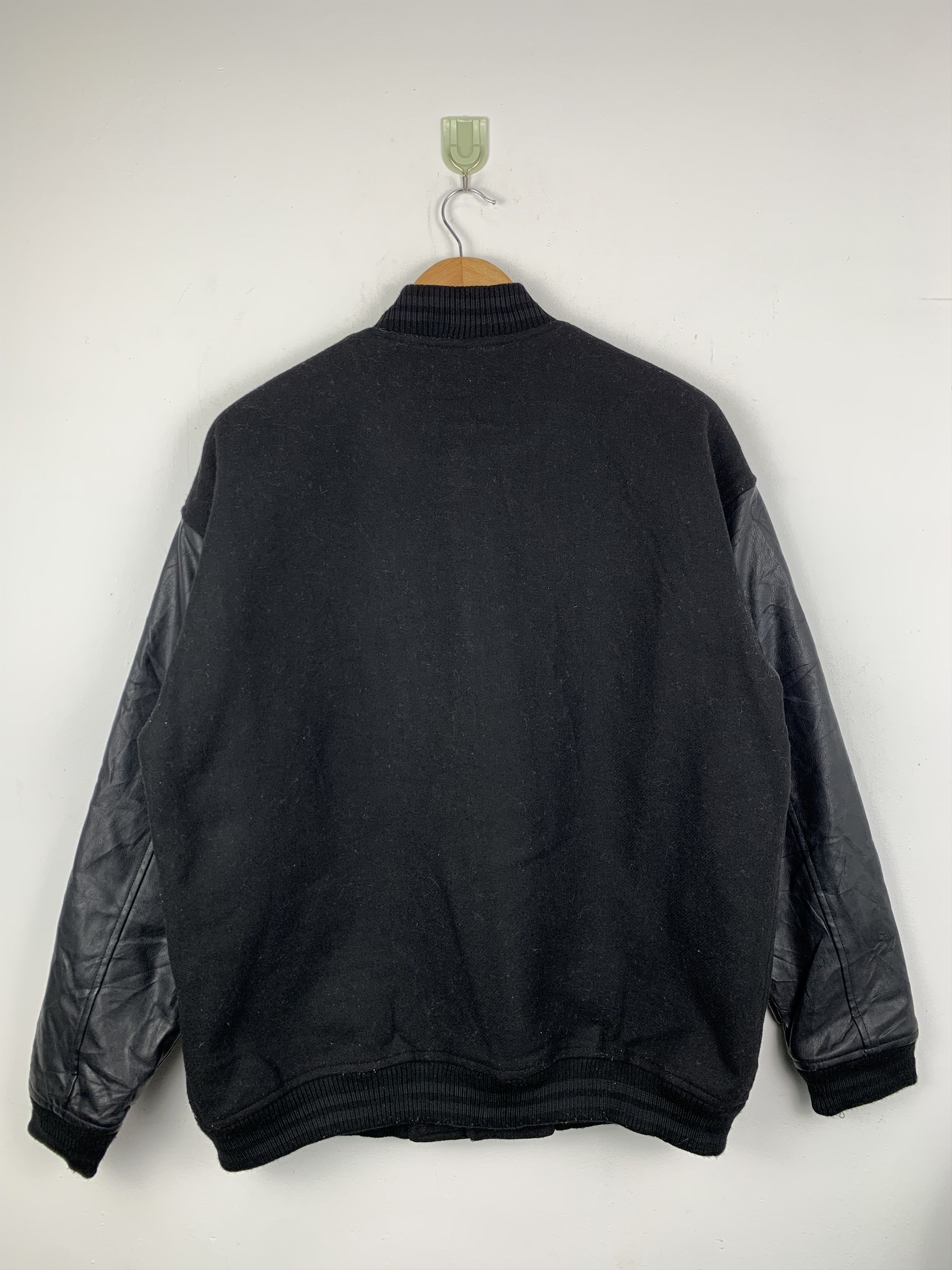 RAGEBLUE Vintage 90s Regablue Sleeve Leather Varsity Jacket V0525 Size US L / EU 52-54 / 3 - 3 Thumbnail